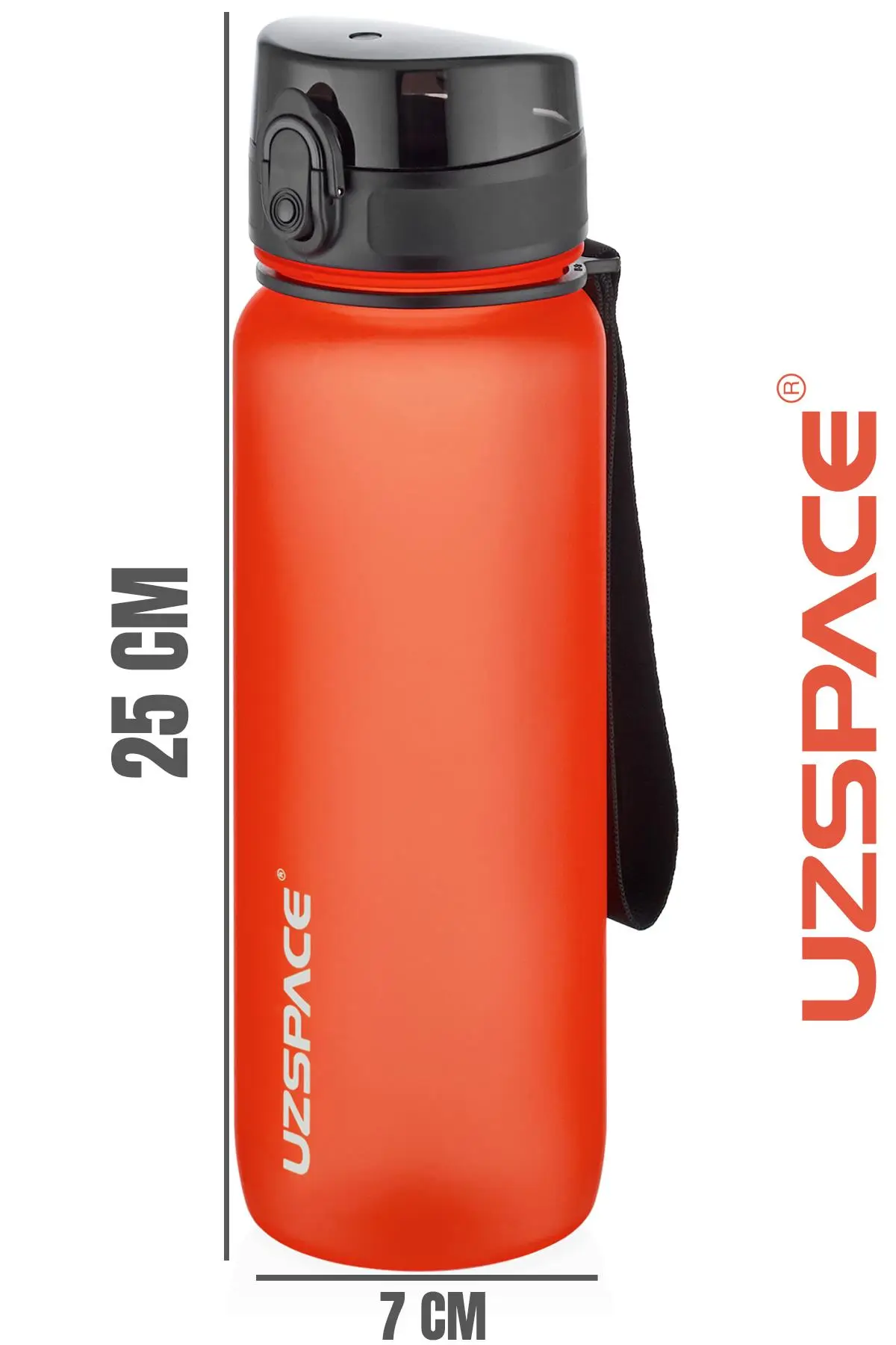 Uzspace 800 ml -Yeni Ebat-Boy 25 cm-Tritan Su Matarası Bpa Koku Sızdırma Yok 
