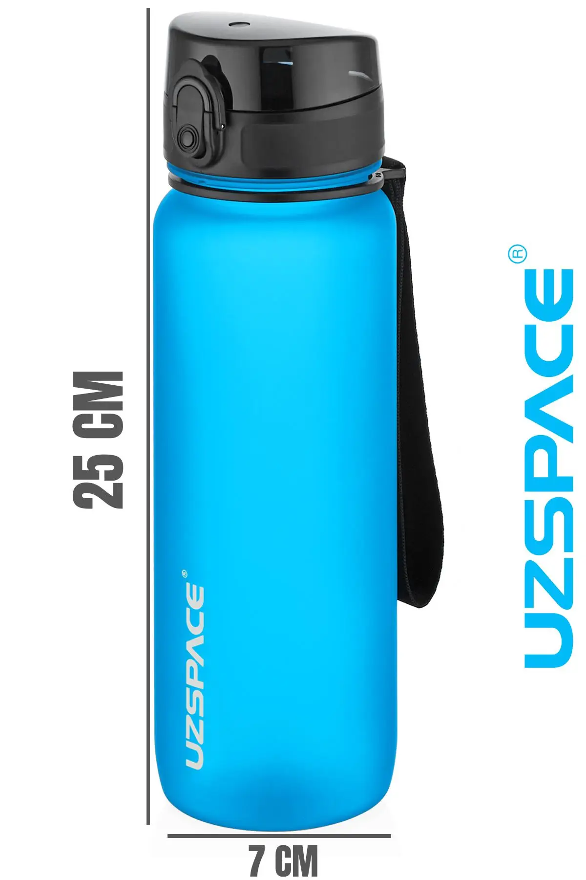 Uzspace 800 ml -Yeni Ebat-Boy 25 cm-Tritan Su Matarası Bpa Koku Sızdırma Yok 
