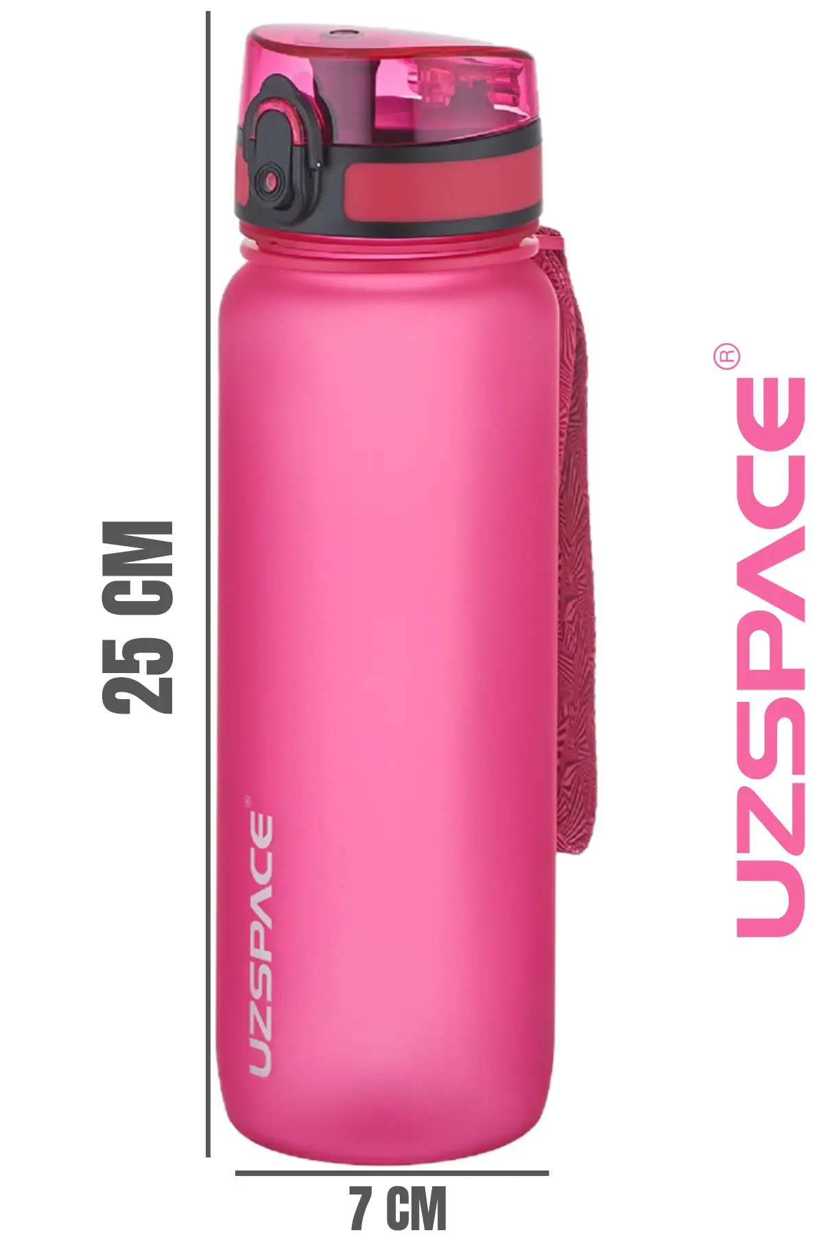 Uzspace 800 ml -Yeni Ebat-Boy 25 cm-Tritan Su Matarası Bpa Koku Sızdırma Yok 