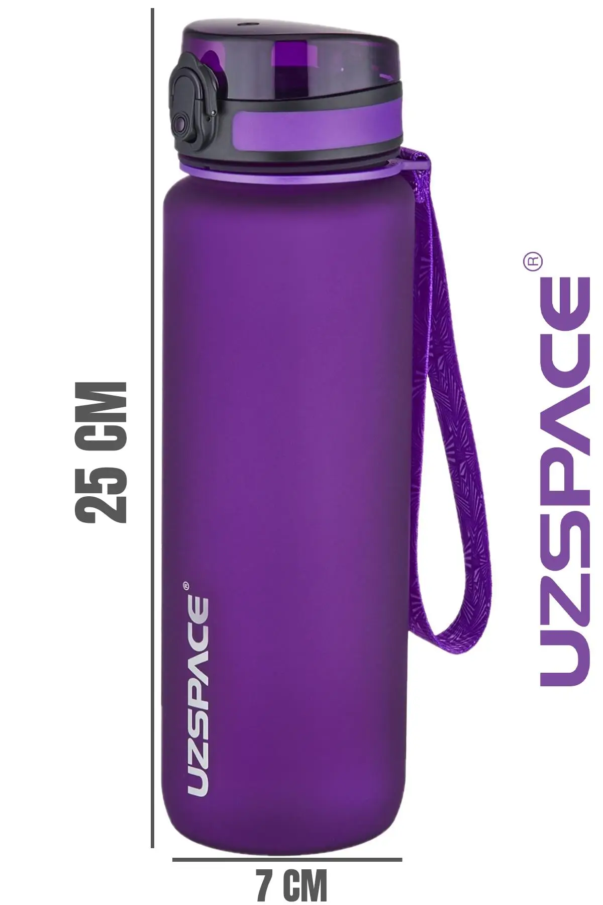 Uzspace 800 ml -Yeni Ebat-Boy 25 cm-Tritan Su Matarası Bpa Koku Sızdırma Yok 