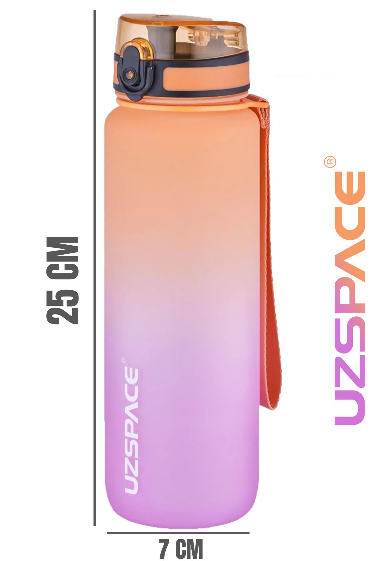 Uzspace 800ml -YENİ EBAT-Çift Renk Softtouch Tritan Su Matarası