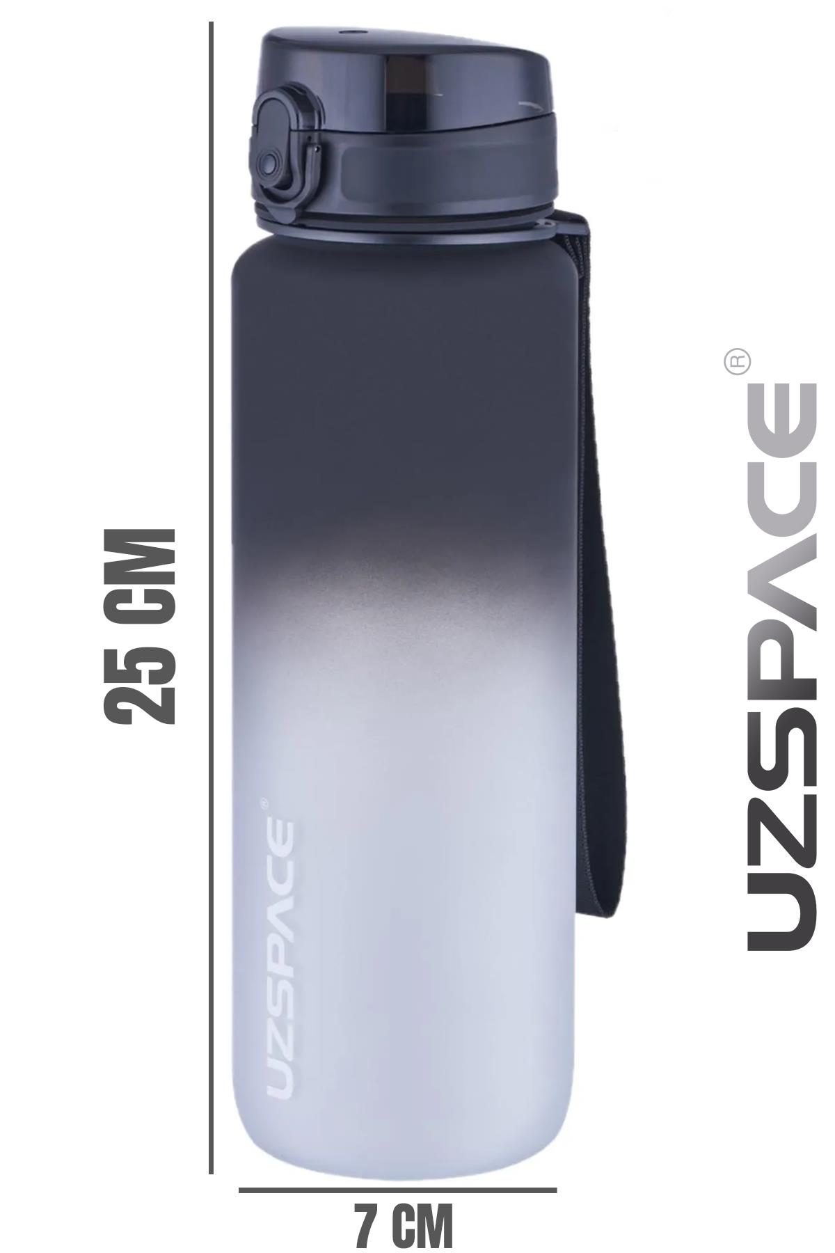 Uzspace 800ml -YENİ EBAT-Çift Renk Softtouch Tritan Su Matarası