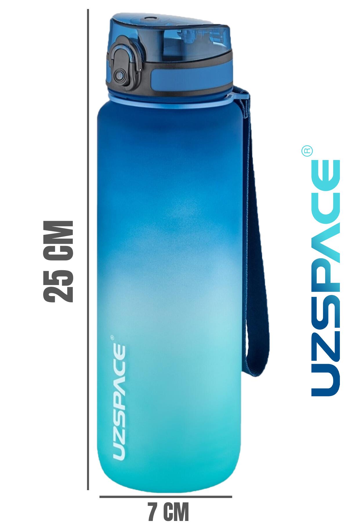 Uzspace 800ml -YENİ EBAT-Çift Renk Softtouch Tritan Su Matarası