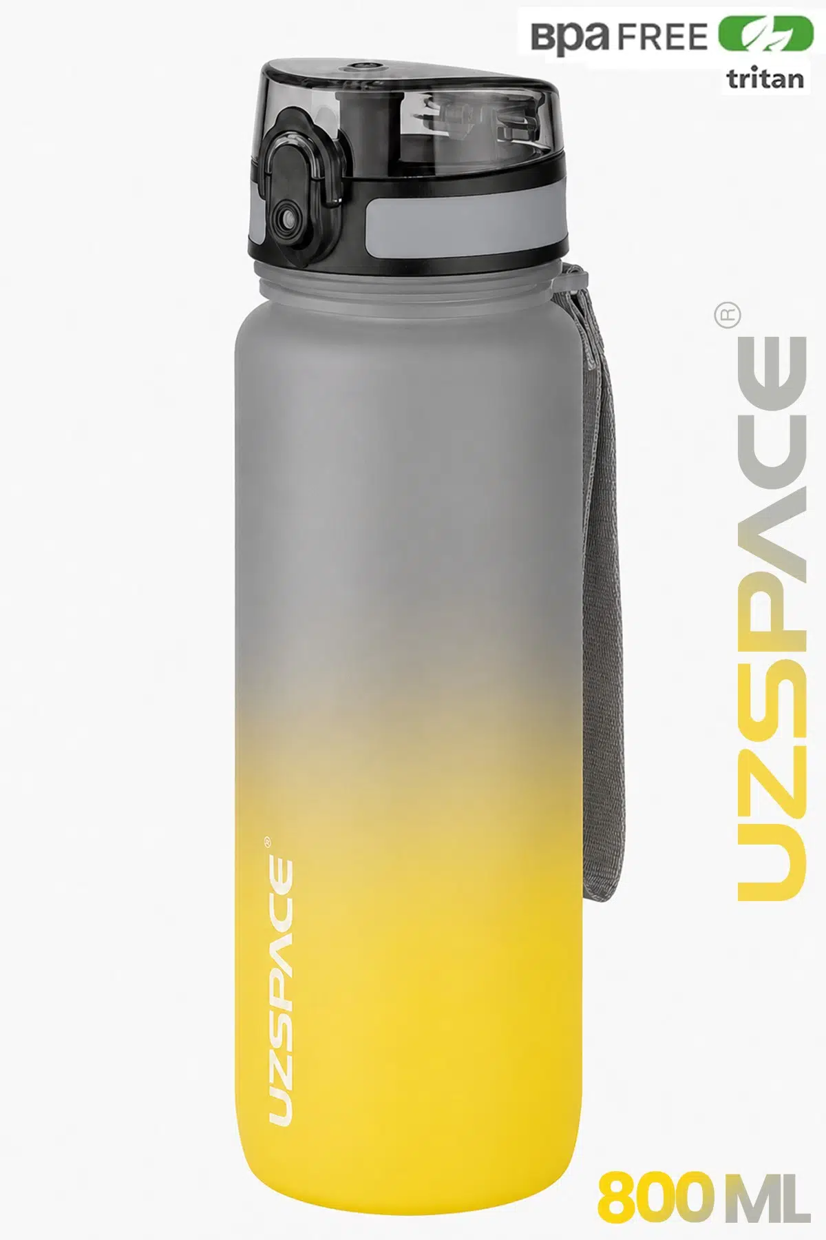 Uzspace 800ml -YENİ EBAT-Çift Renk Softtouch Tritan Su Matarası