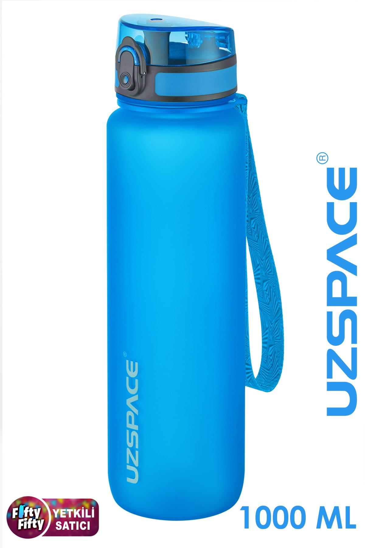 Uzspace Büyük Boy 28 cm 1000 ml 1 litre Tritan Su Matarası 14 Renk FiftyFifty Softtouch
