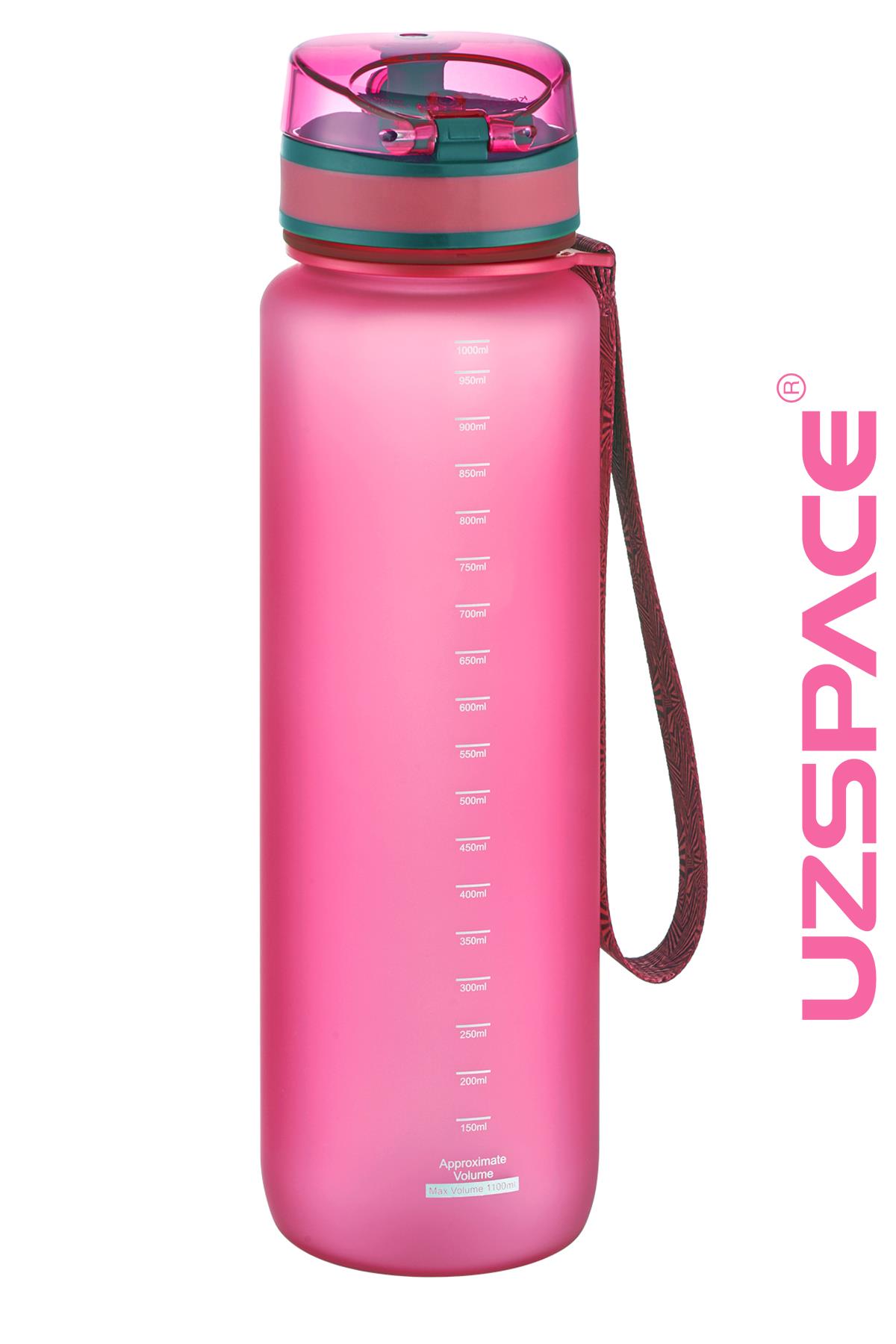 Uzspace Büyük Boy 28 cm 1000 ml 1 litre Tritan Su Matarası 14 Renk FiftyFifty Softtouch