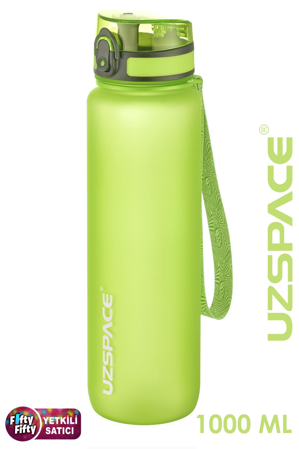 Uzspace Büyük Boy 28 cm 1000 ml 1 litre Tritan Su Matarası 14 Renk FiftyFifty Softtouch