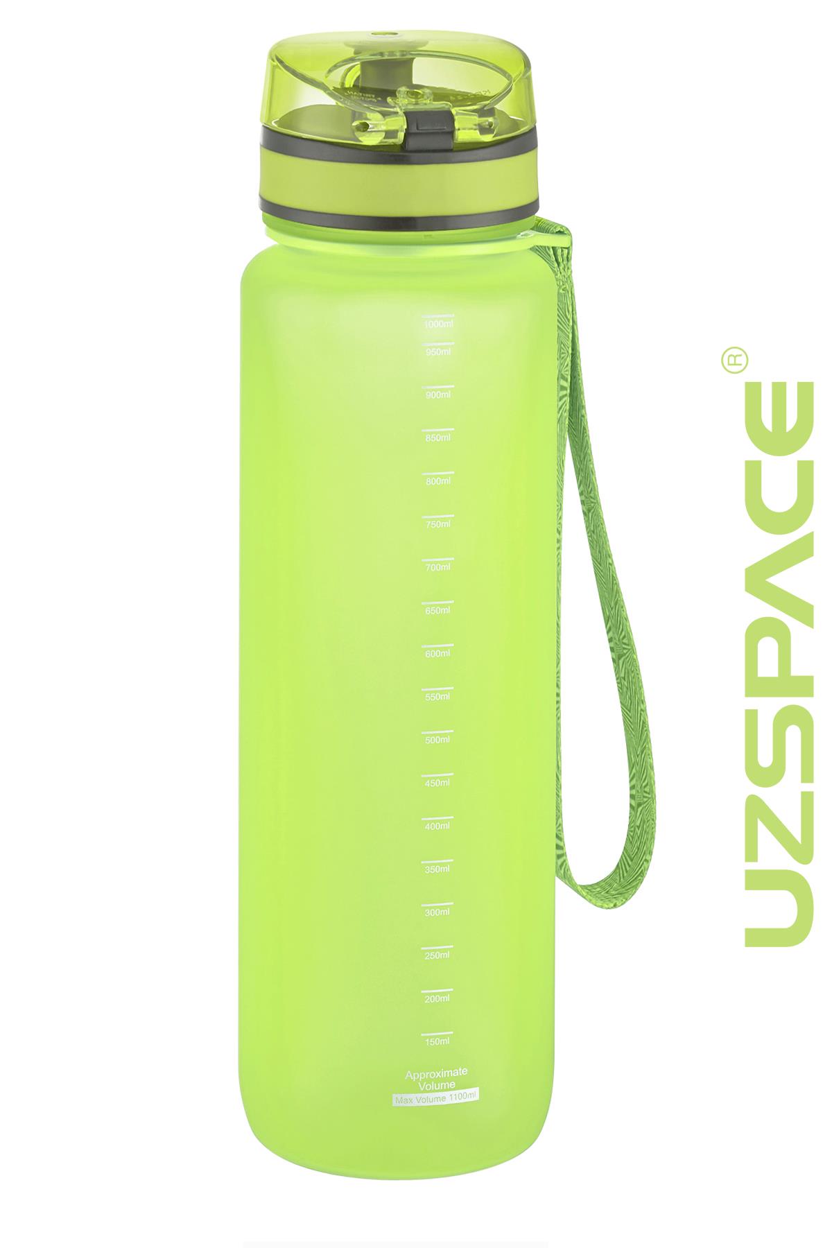 Uzspace Büyük Boy 28 cm 1000 ml 1 litre Tritan Su Matarası 14 Renk FiftyFifty Softtouch