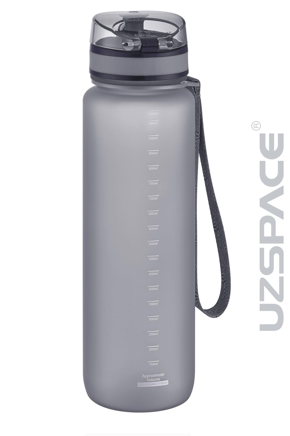 Uzspace Büyük Boy 28 cm 1000 ml 1 litre Tritan Su Matarası 14 Renk FiftyFifty Softtouch