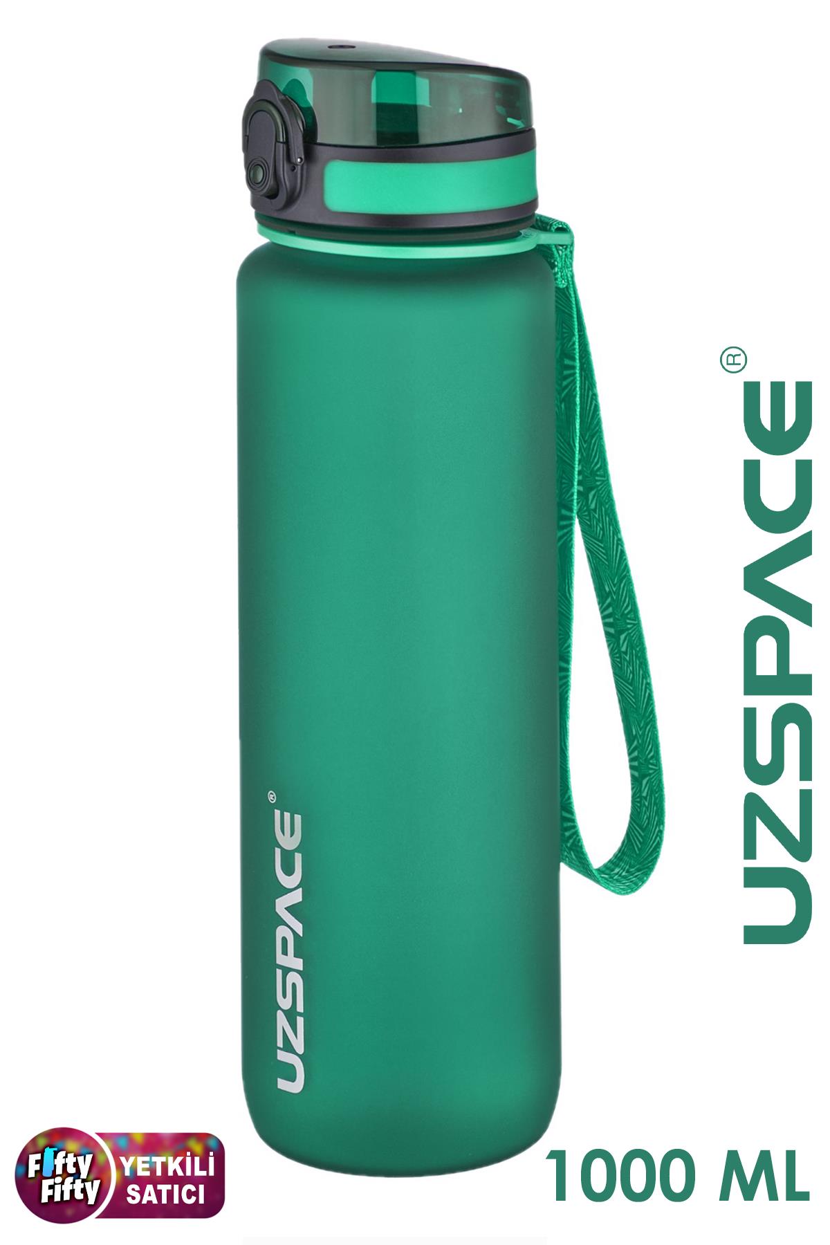 Uzspace Büyük Boy 28 cm 1000 ml 1 litre Tritan Su Matarası 14 Renk FiftyFifty Softtouch