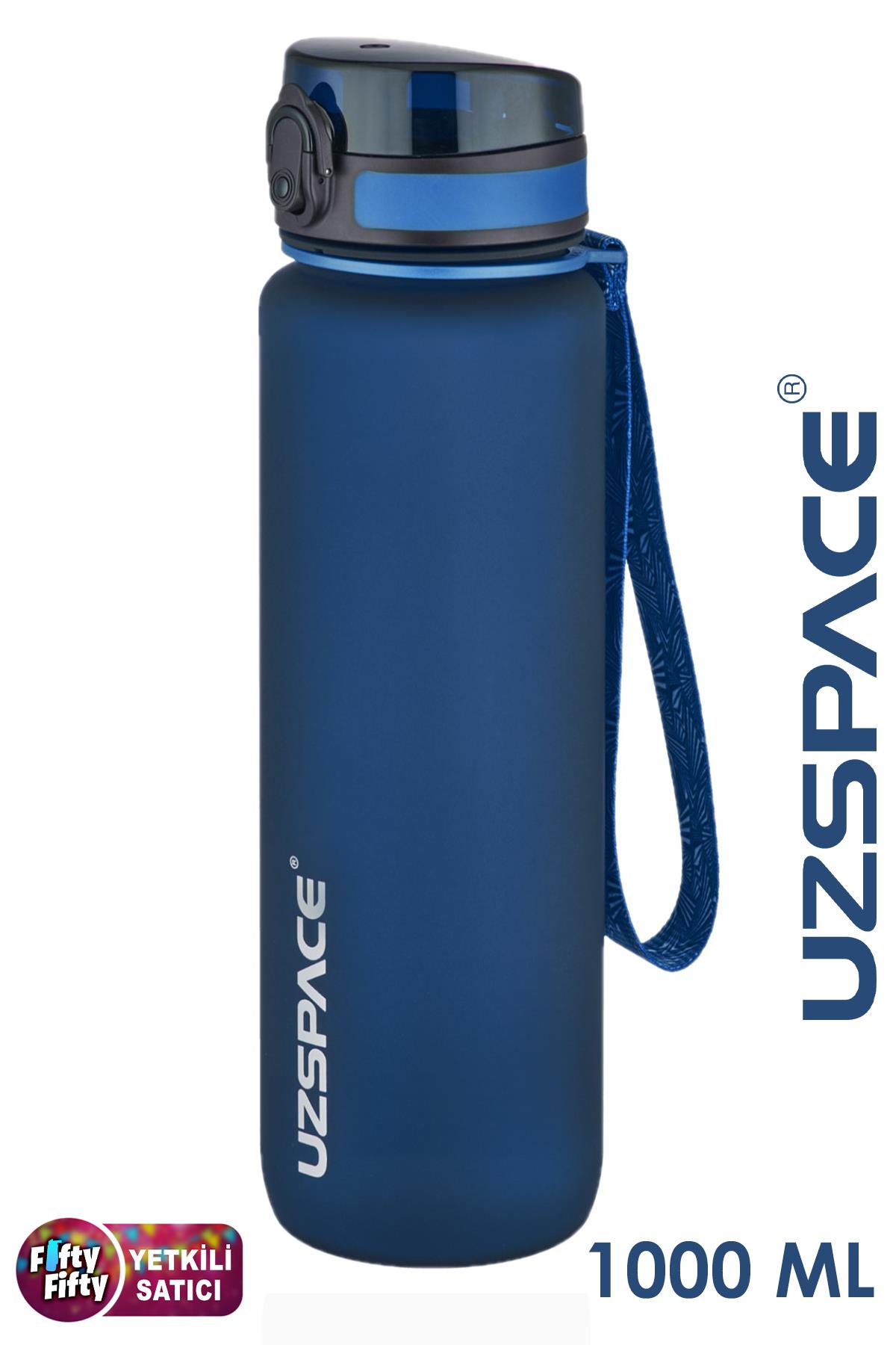 Uzspace Büyük Boy 28 cm 1000 ml 1 litre Tritan Su Matarası 14 Renk FiftyFifty Softtouch