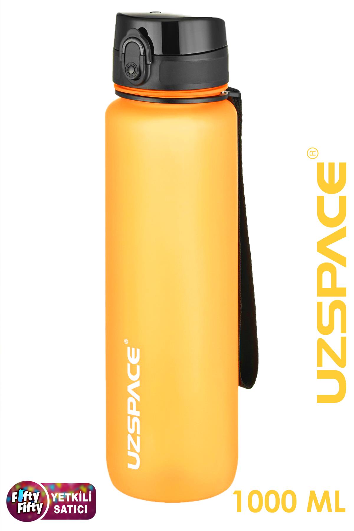 Uzspace Büyük Boy 28 cm 1000 ml 1 litre Tritan Su Matarası 14 Renk FiftyFifty Softtouch