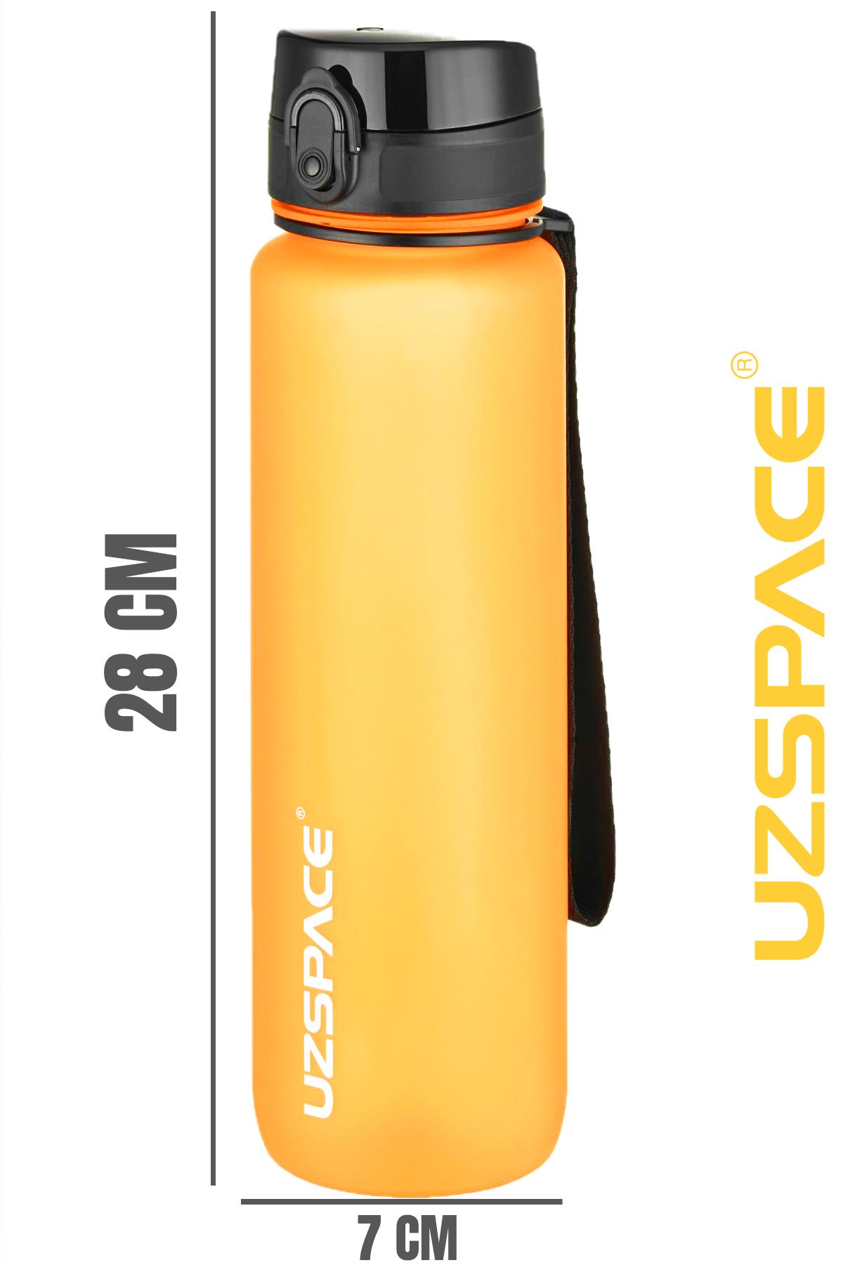 Uzspace Büyük Boy 28 cm 1000 ml 1 litre Tritan Su Matarası 14 Renk FiftyFifty Softtouch