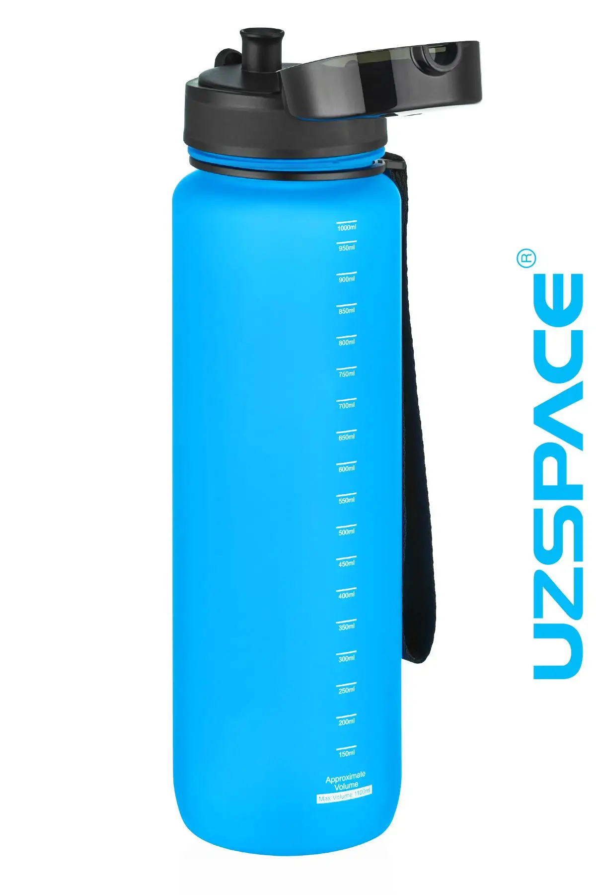 Uzspace Büyük Boy 28 cm 1000 ml 1 litre Tritan Su Matarası 14 Renk FiftyFifty Softtouch