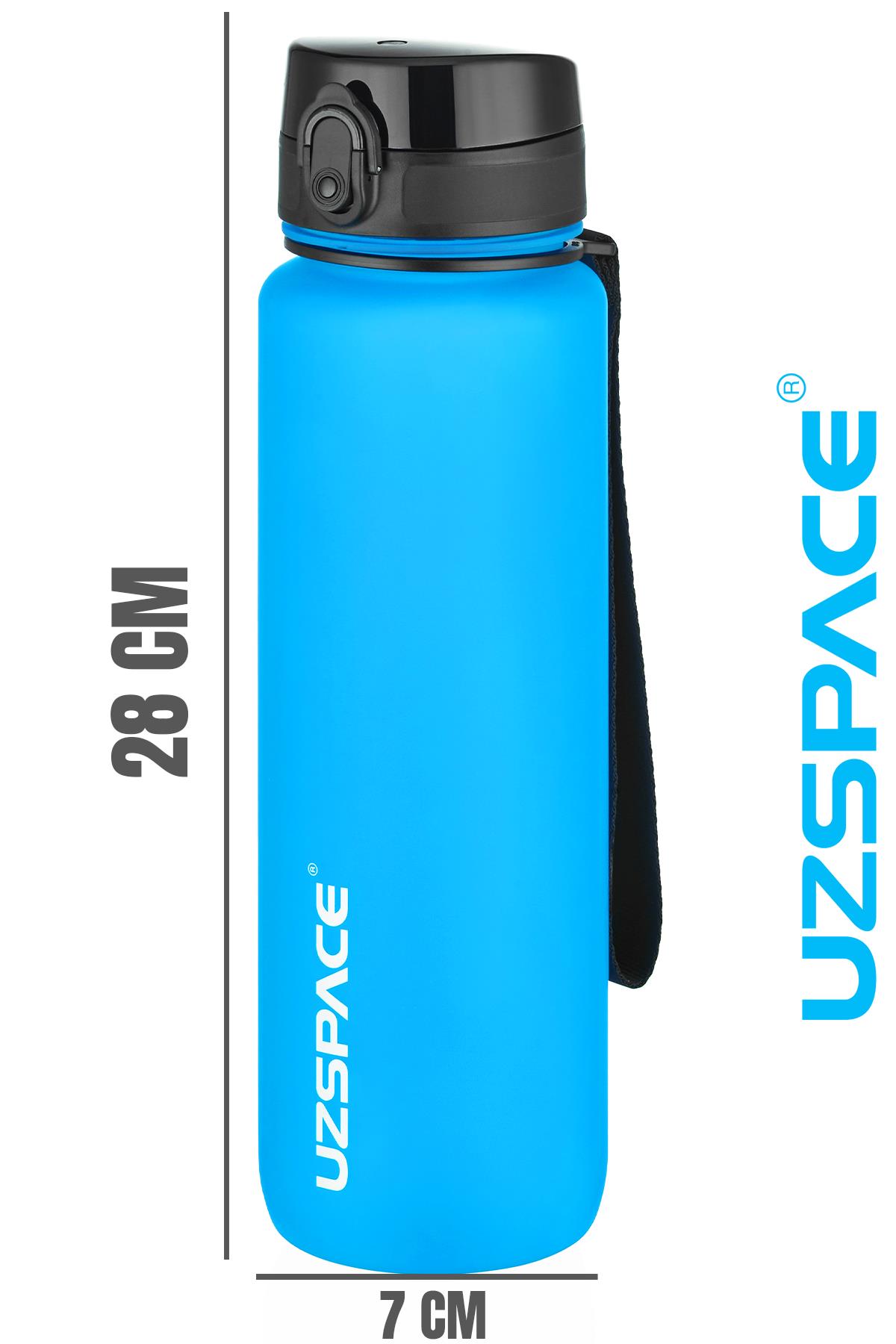 Uzspace Büyük Boy 28 cm 1000 ml 1 litre Tritan Su Matarası 14 Renk FiftyFifty Softtouch
