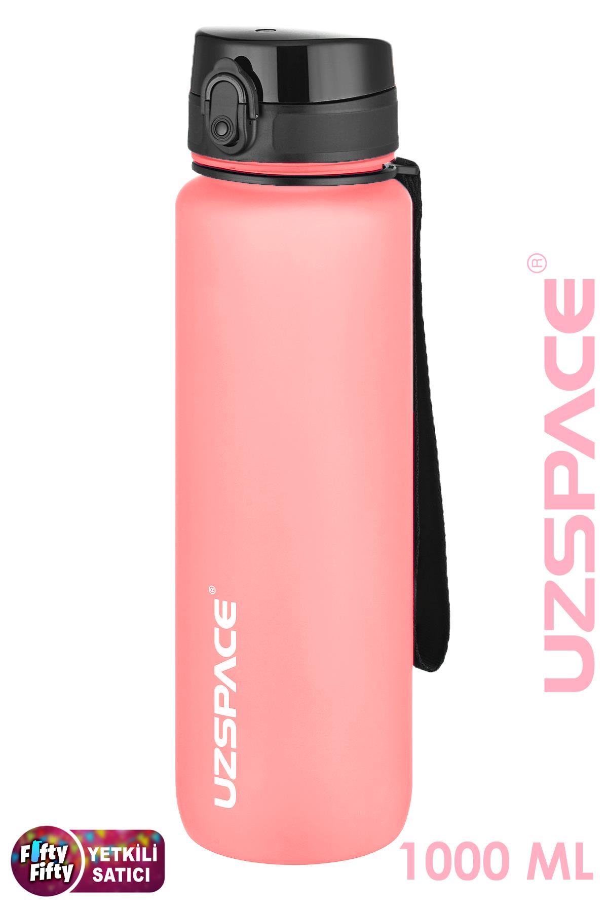 Uzspace Büyük Boy 28 cm 1000 ml 1 litre Tritan Su Matarası 14 Renk FiftyFifty Softtouch