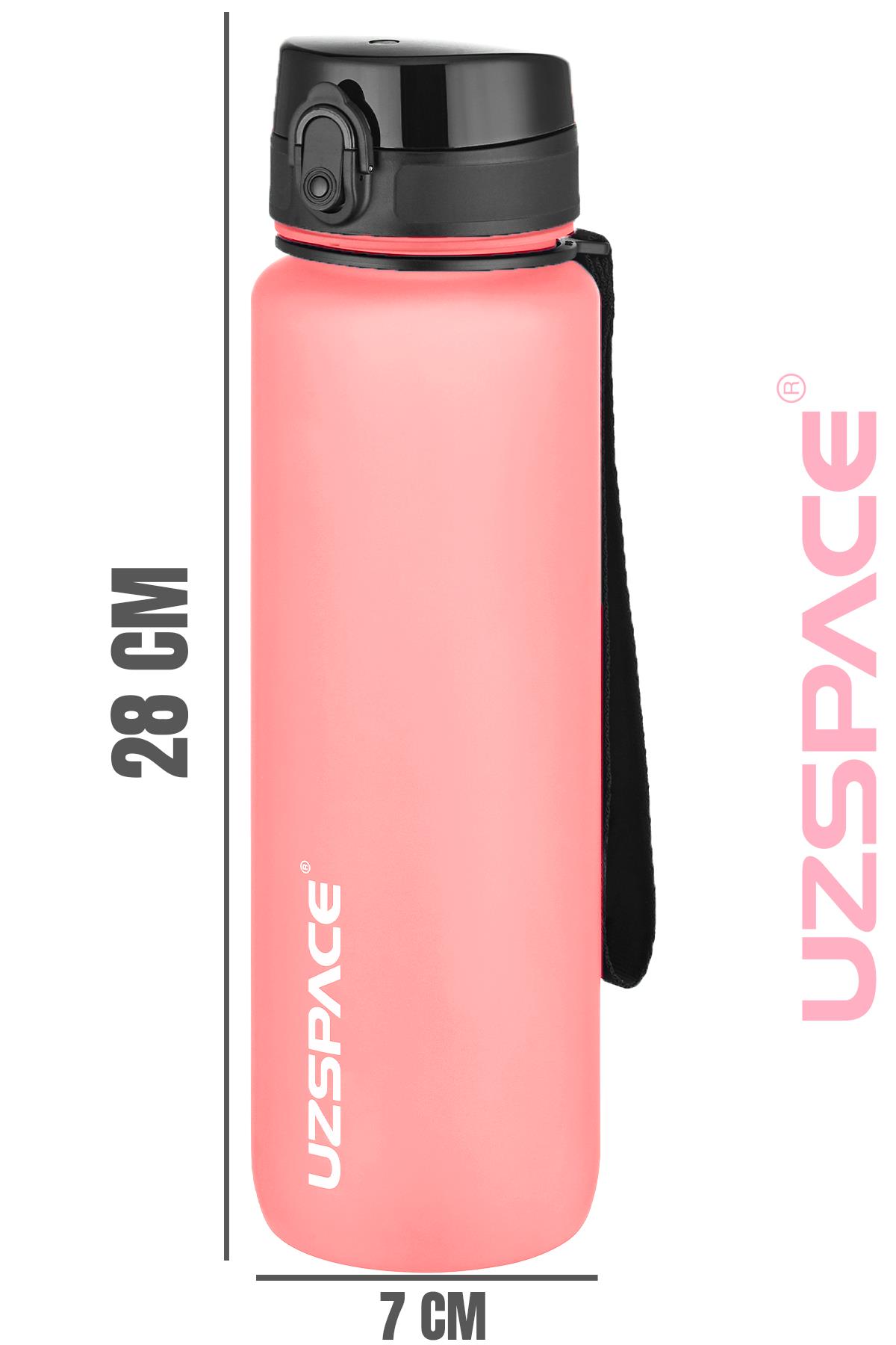 Uzspace Büyük Boy 28 cm 1000 ml 1 litre Tritan Su Matarası 14 Renk FiftyFifty Softtouch