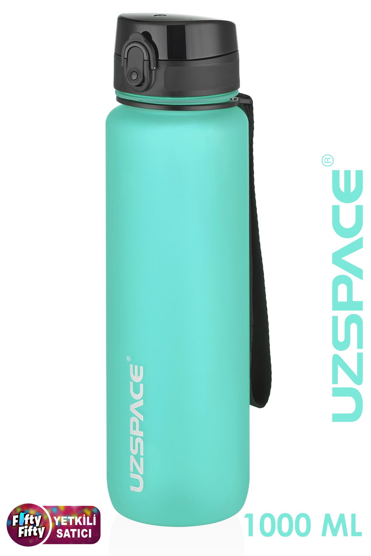 Uzspace Büyük Boy 28 cm 1000 ml 1 litre Tritan Su Matarası 14 Renk FiftyFifty Softtouch
