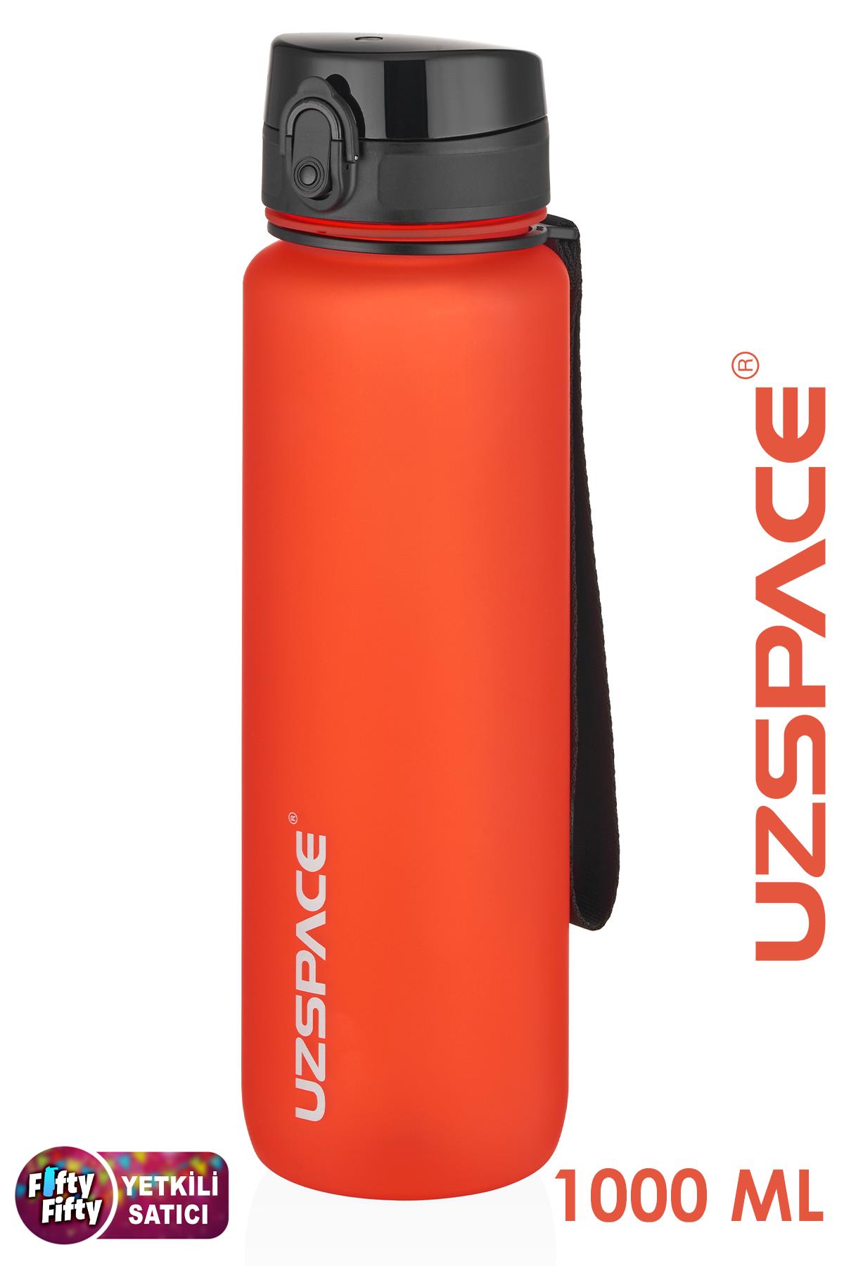 Uzspace Büyük Boy 28 cm 1000 ml 1 litre Tritan Su Matarası 14 Renk FiftyFifty Softtouch