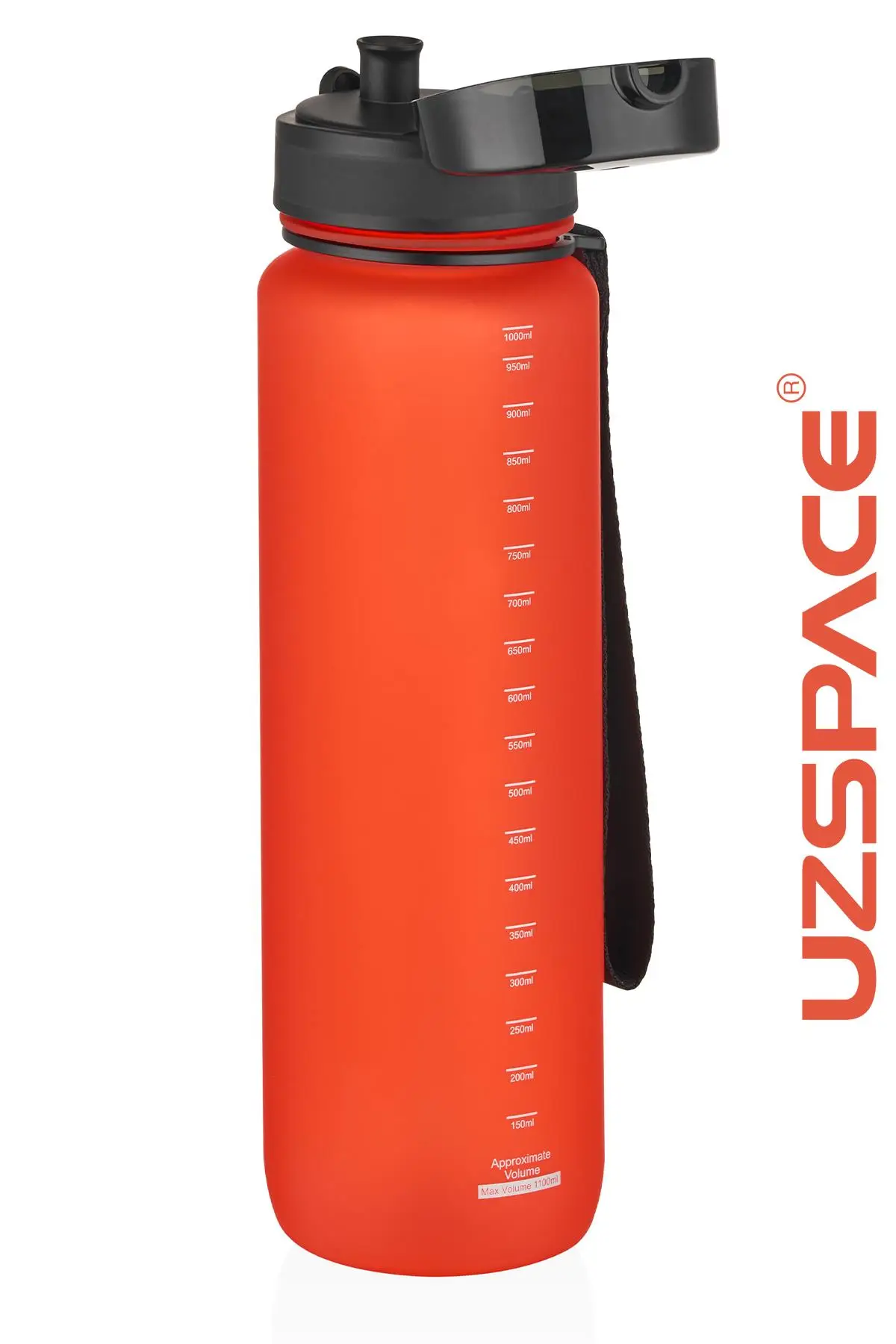 Uzspace Büyük Boy 28 cm 1000 ml 1 litre Tritan Su Matarası 14 Renk FiftyFifty Softtouch