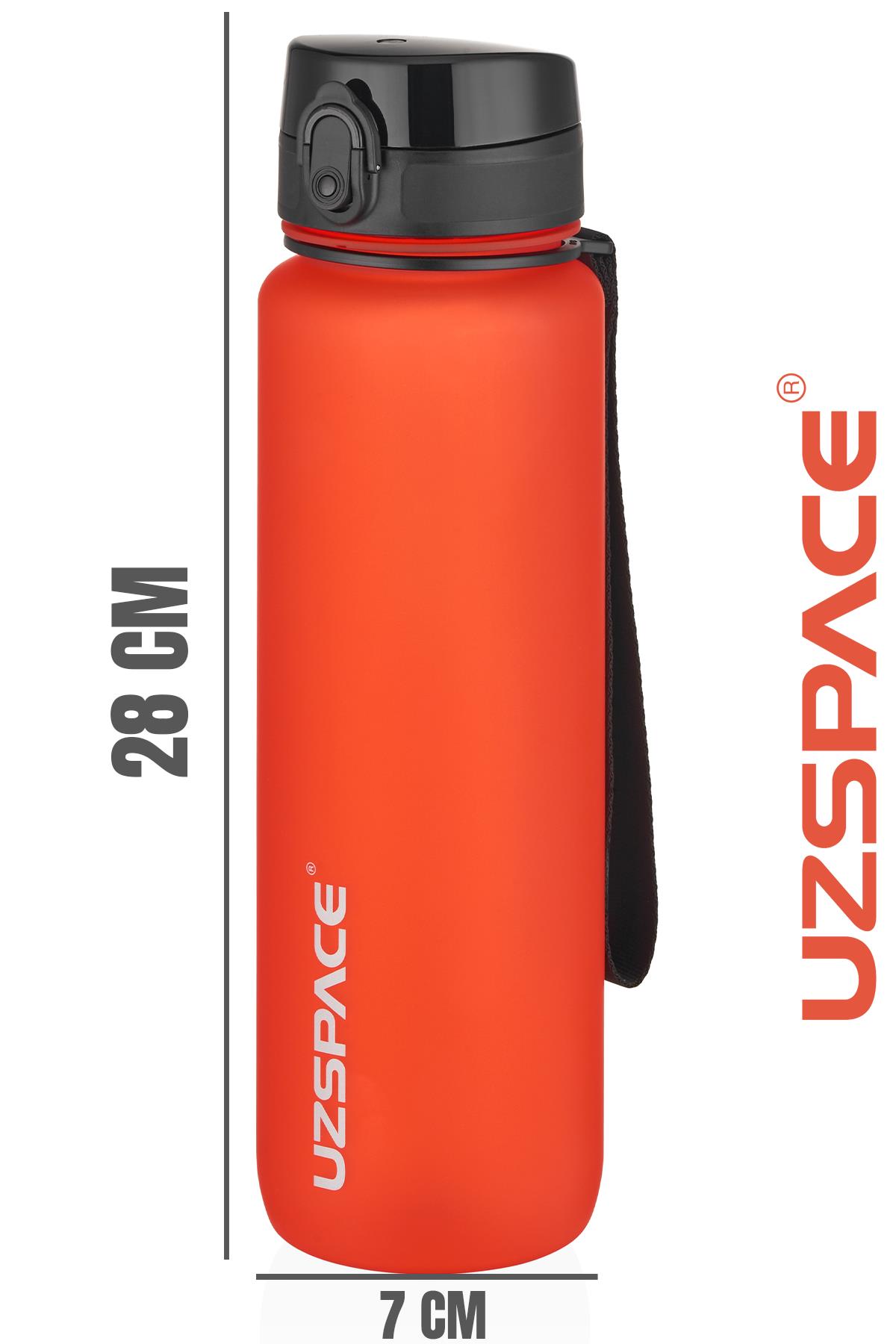 Uzspace Büyük Boy 28 cm 1000 ml 1 litre Tritan Su Matarası 14 Renk FiftyFifty Softtouch