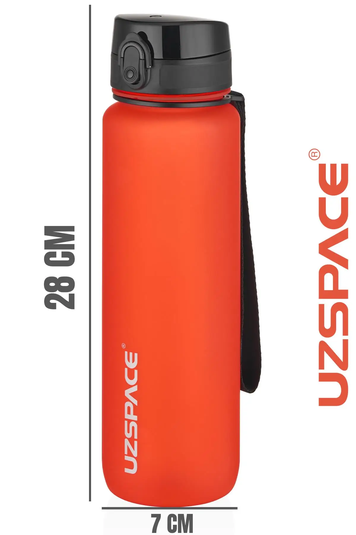 Uzspace Büyük Boy 28 cm 1000 ml 1 litre Tritan Su Matarası 14 Renk FiftyFifty Softtouch
