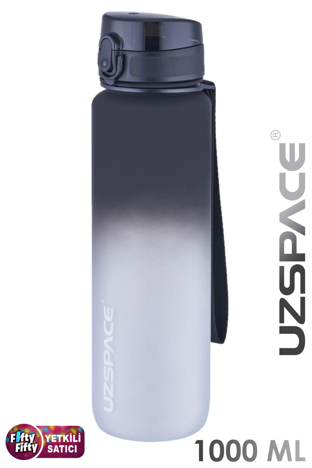 Uzspace FiftyFifty 1000ml BÜYÜK BOY Çift Renk Softtouch FF Collection Tritan Su Matarası