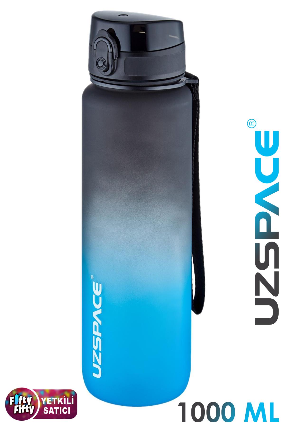 Uzspace FiftyFifty 1000ml BÜYÜK BOY Çift Renk Softtouch FF Collection Tritan Su Matarası