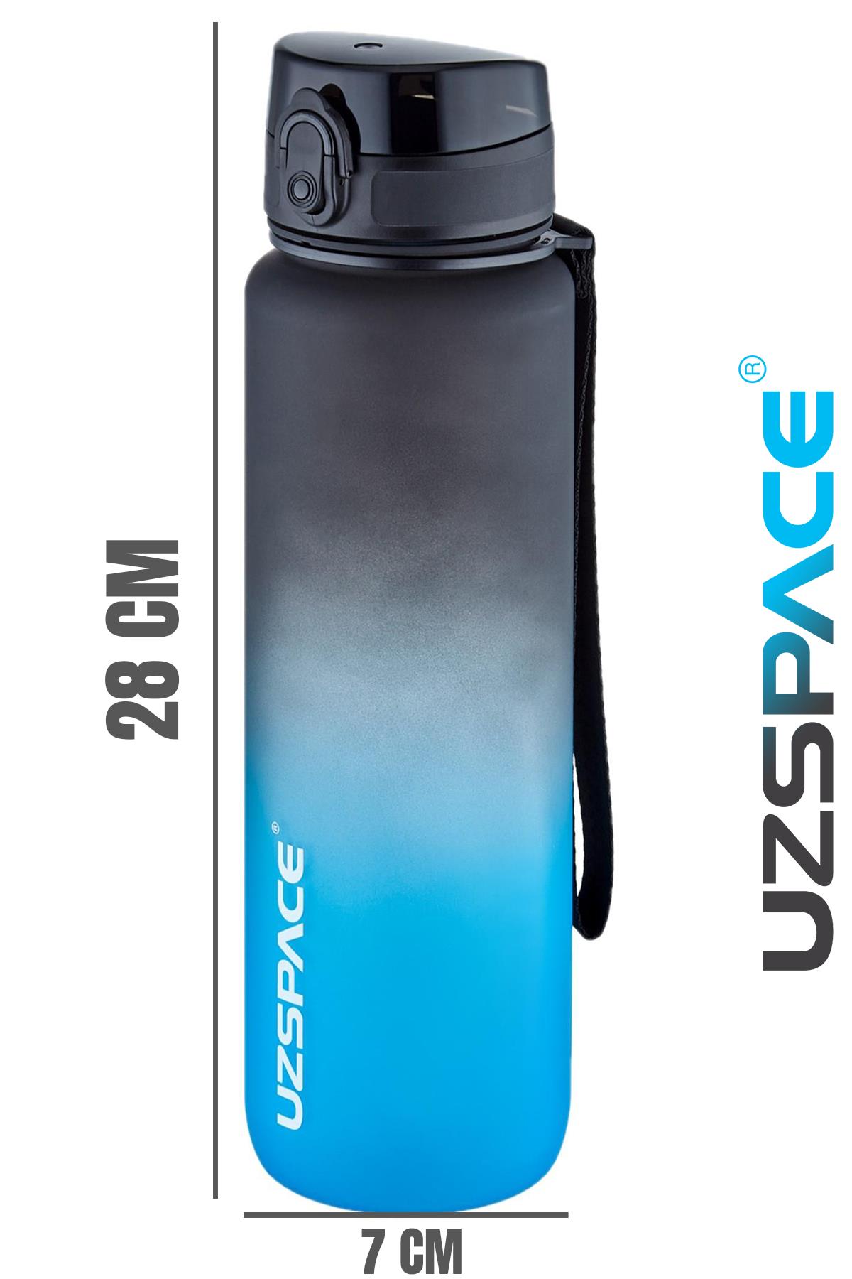 Uzspace FiftyFifty 1000ml BÜYÜK BOY Çift Renk Softtouch FF Collection Tritan Su Matarası