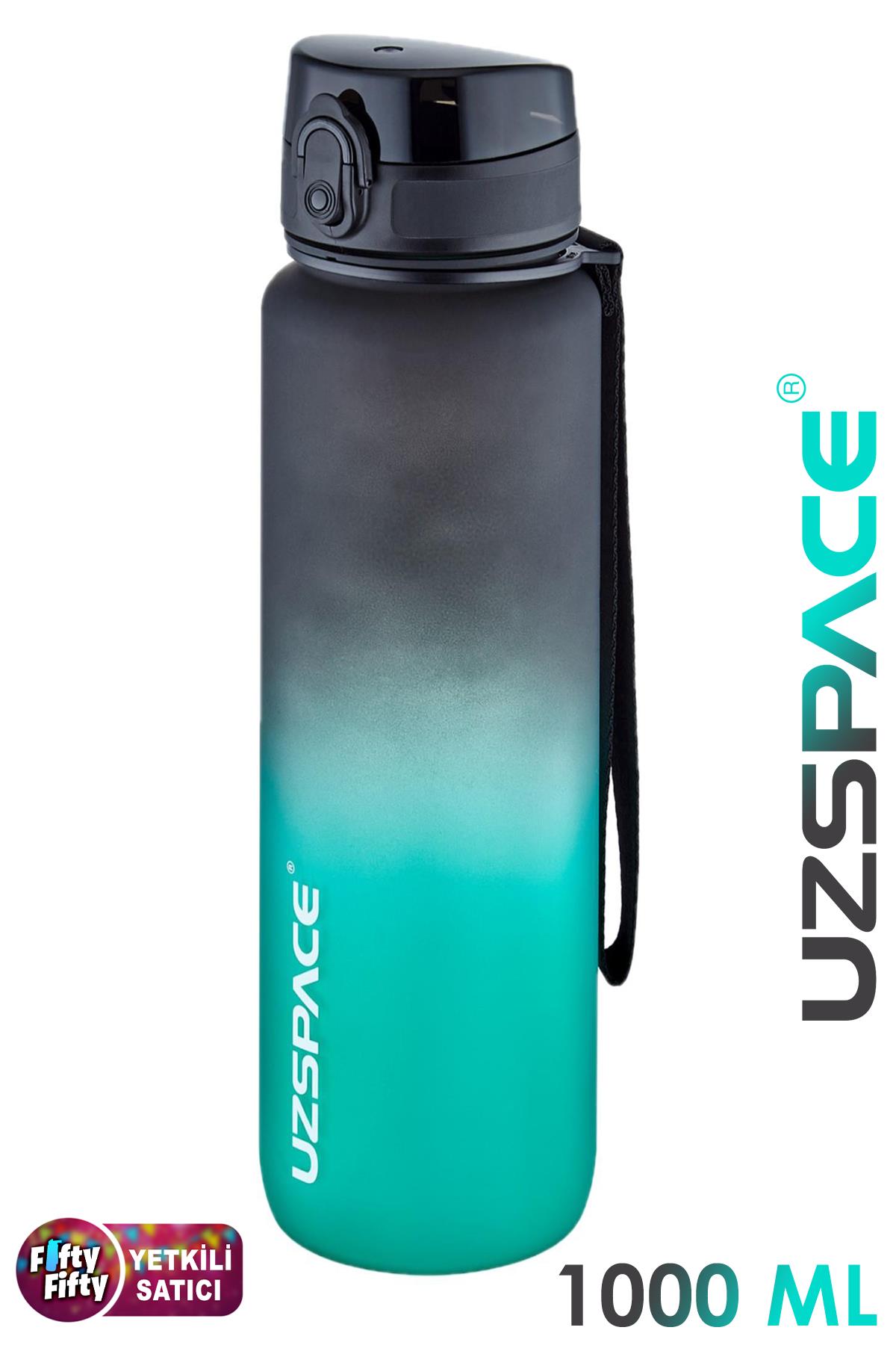Uzspace FiftyFifty 1000ml BÜYÜK BOY Çift Renk Softtouch FF Collection Tritan Su Matarası