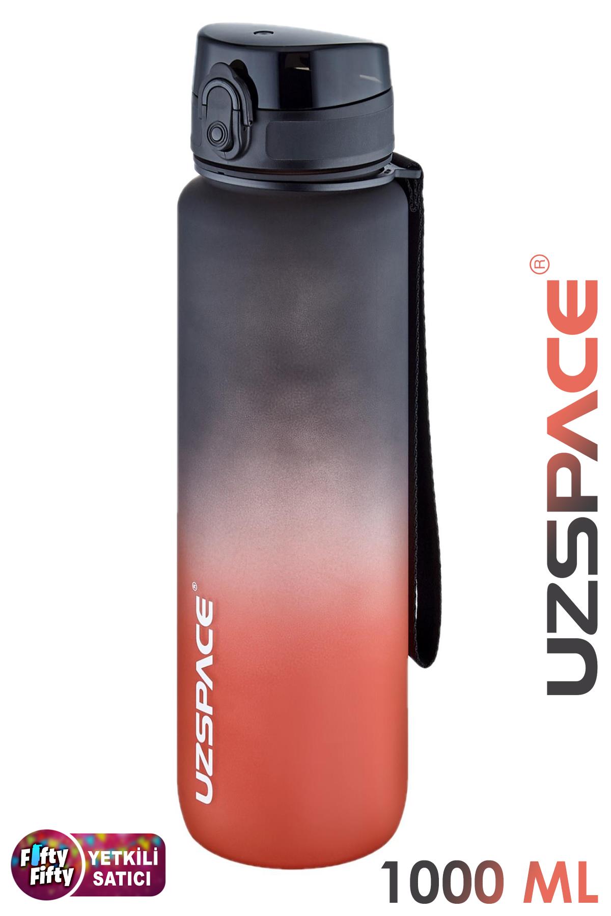 Uzspace FiftyFifty 1000ml BÜYÜK BOY Çift Renk Softtouch FF Collection Tritan Su Matarası