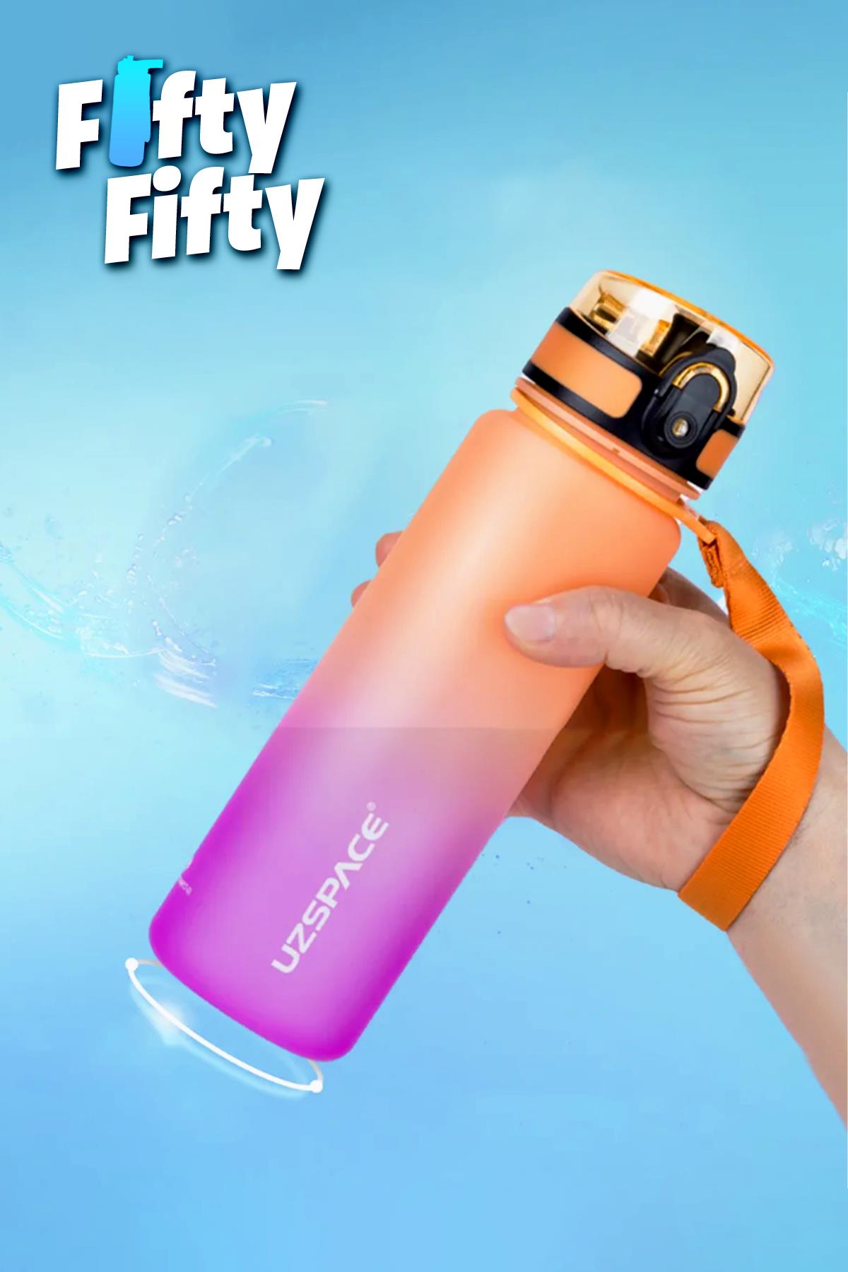 Uzspace FiftyFifty 500ml Çift Renk Softtouch FF Collection Tritan Su Matarası