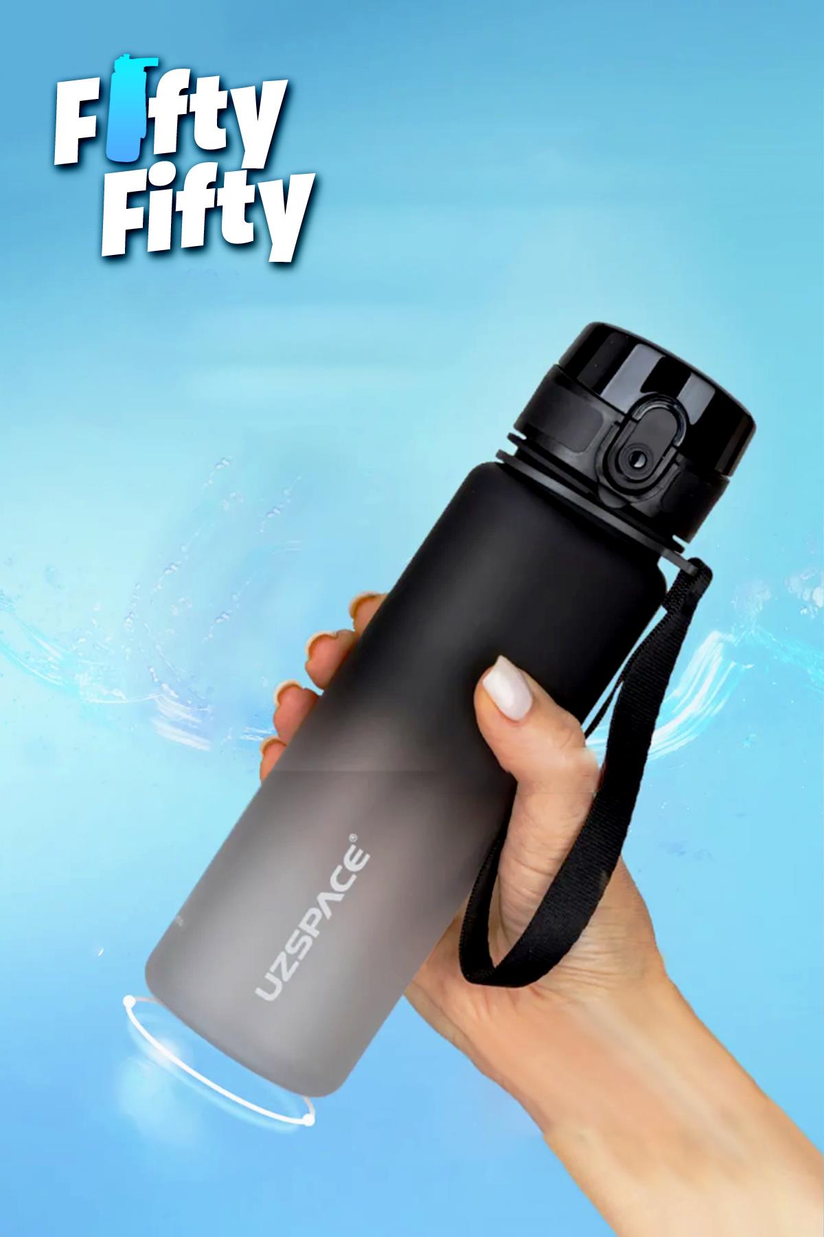 Uzspace FiftyFifty 500ml Çift Renk Softtouch FF Collection Tritan Su Matarası