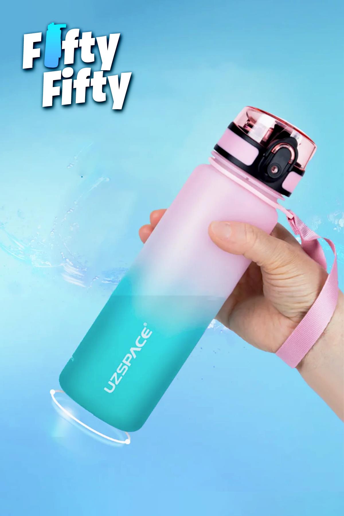 Uzspace FiftyFifty 500ml Çift Renk Softtouch FF Collection Tritan Su Matarası