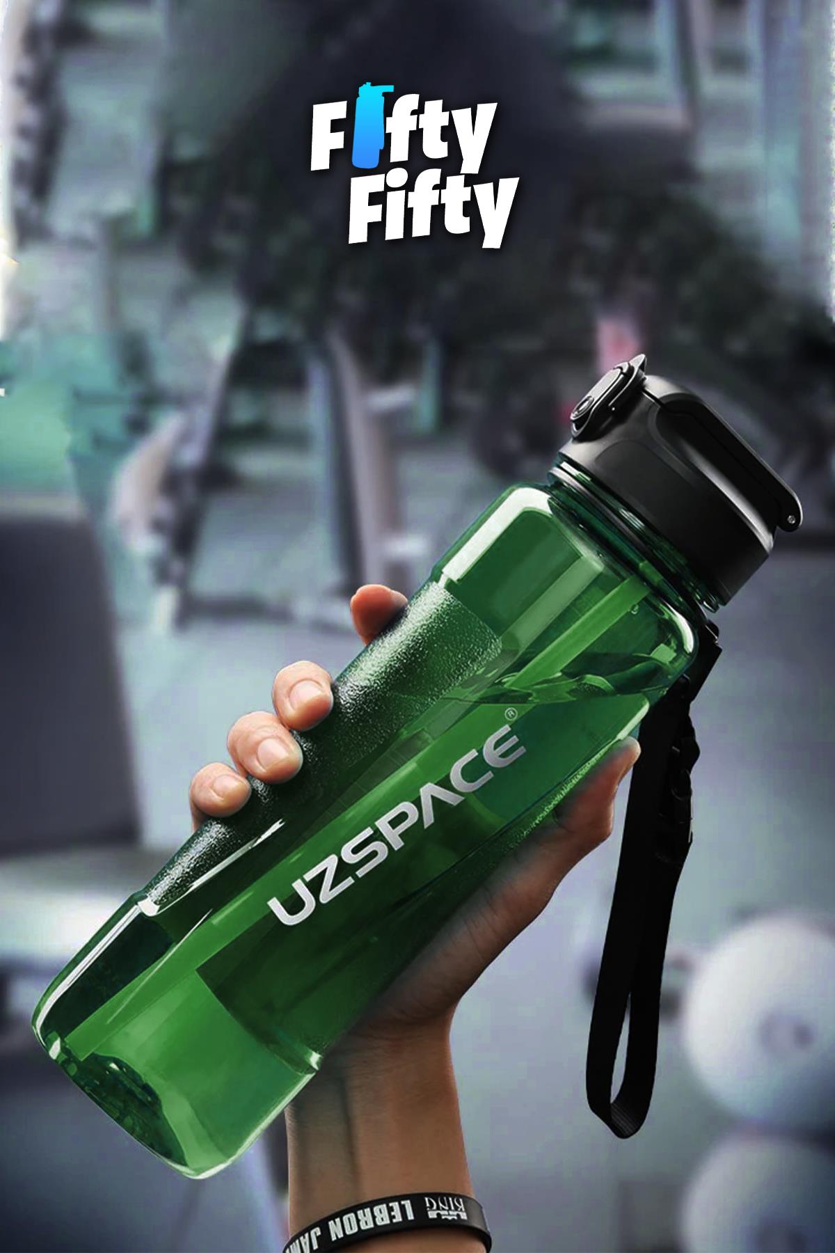 Uzspace FiftyFifty PİPETLİ 850ml Tritan Su Matarası 