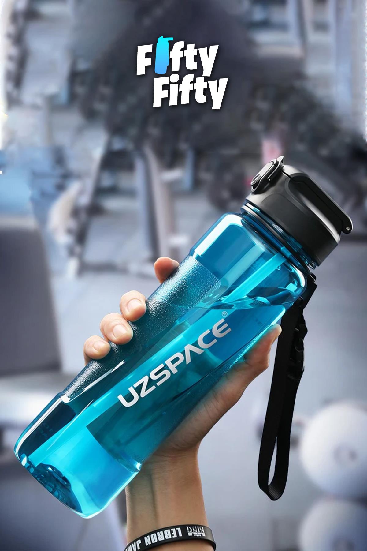 Uzspace FiftyFifty PİPETLİ 850ml Tritan Su Matarası 
