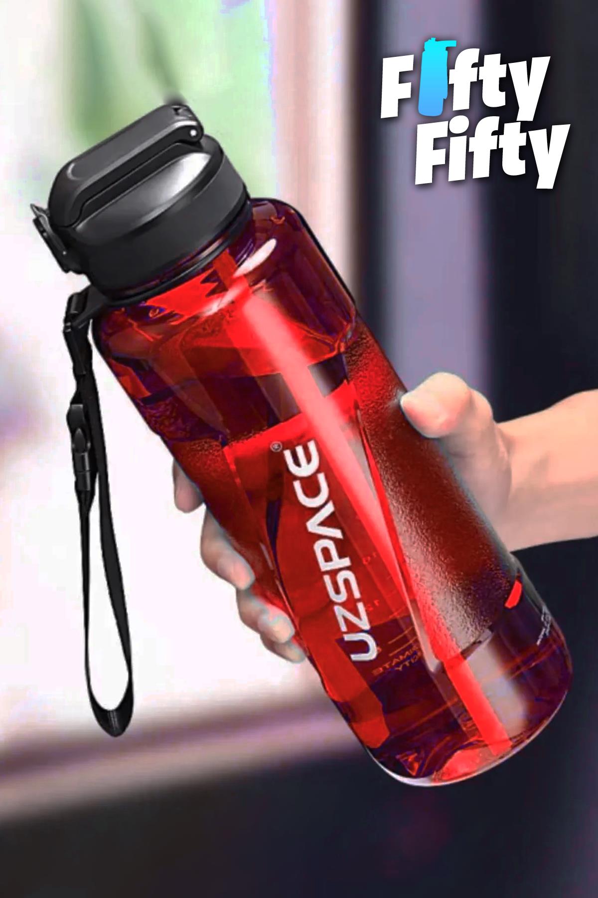 Uzspace FiftyFifty PİPETLİ MEGA BOY 1500ml Tritan Su Matarası 