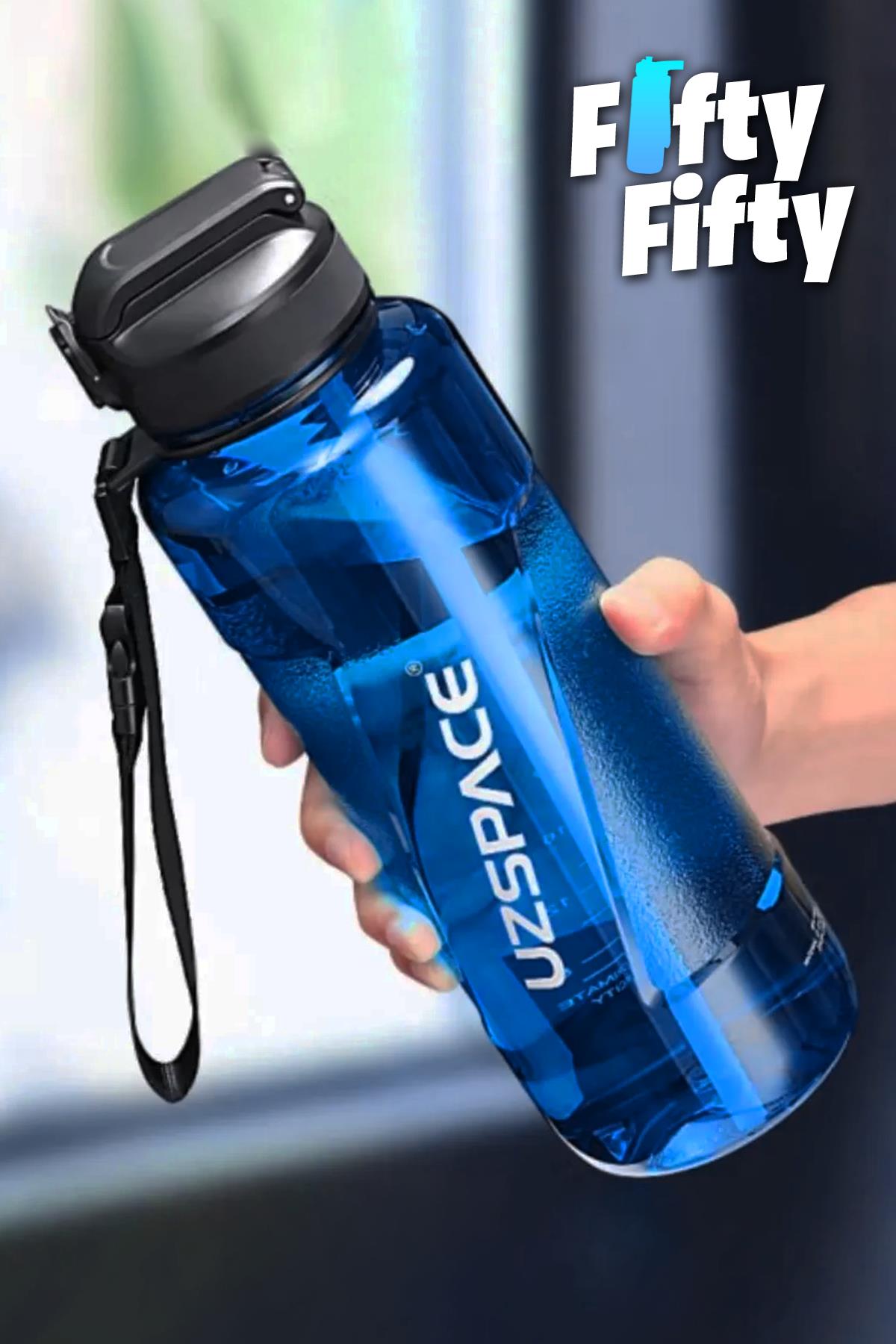 Uzspace FiftyFifty PİPETLİ MEGA BOY 1500ml Tritan Su Matarası 