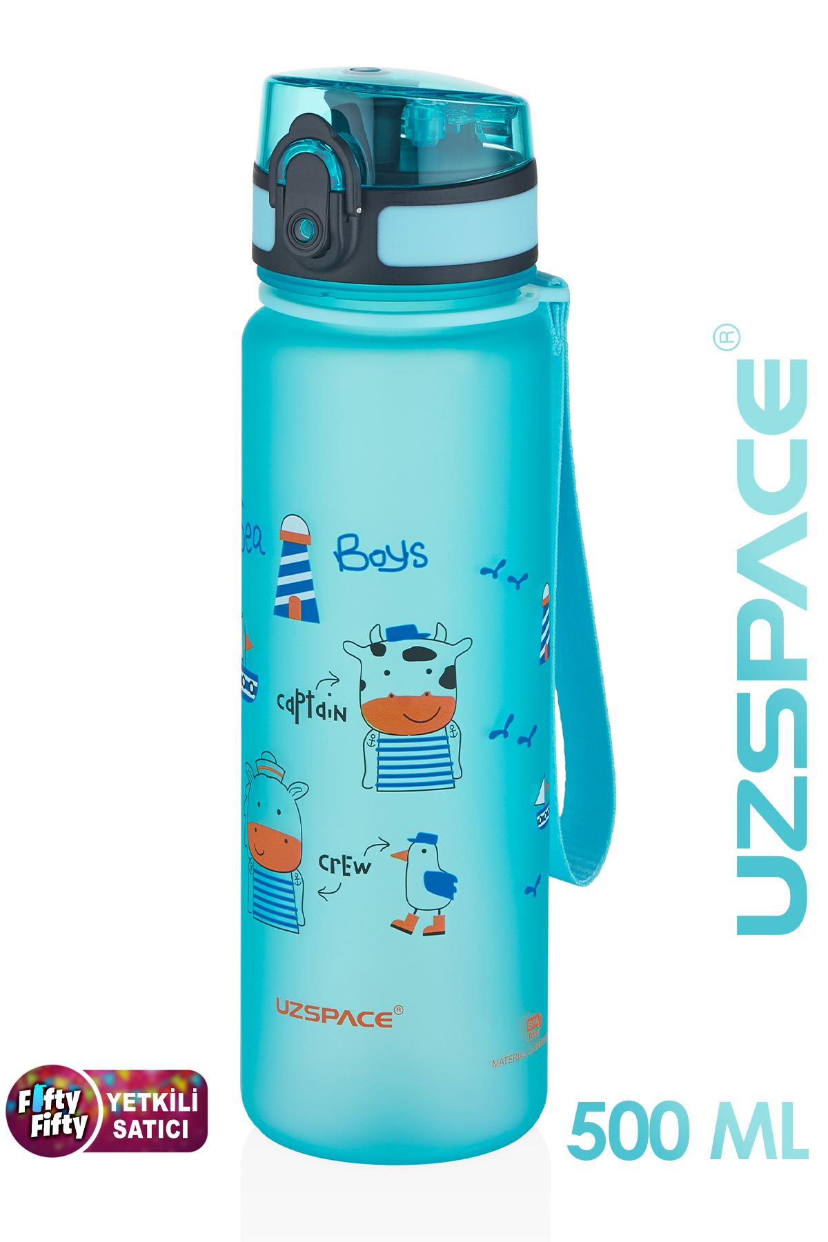 Uzspace Figürlü 500 ml Tritan Çocuk Su Matarası 