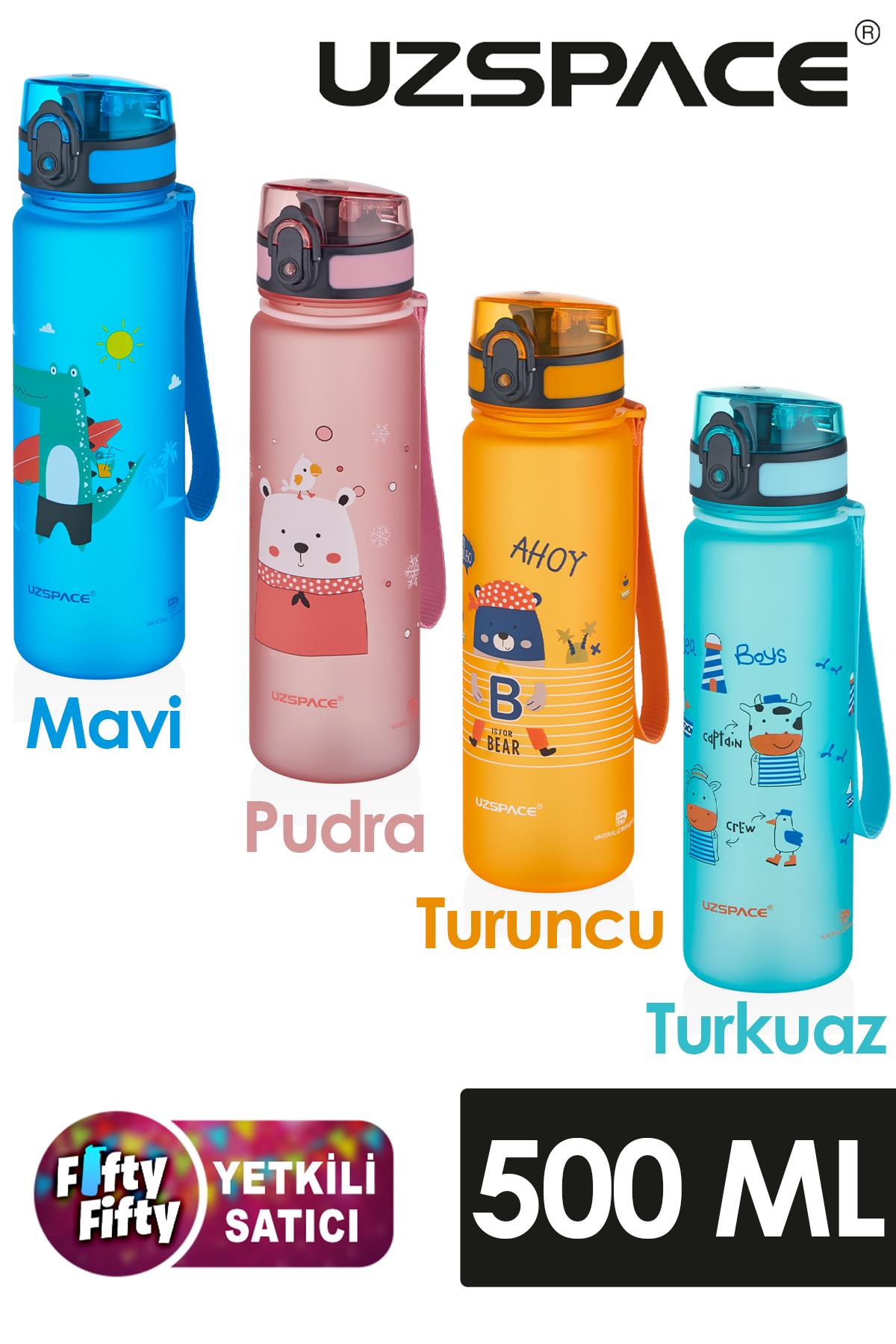 Uzspace Figürlü 500 ml Tritan Çocuk Su Matarası 