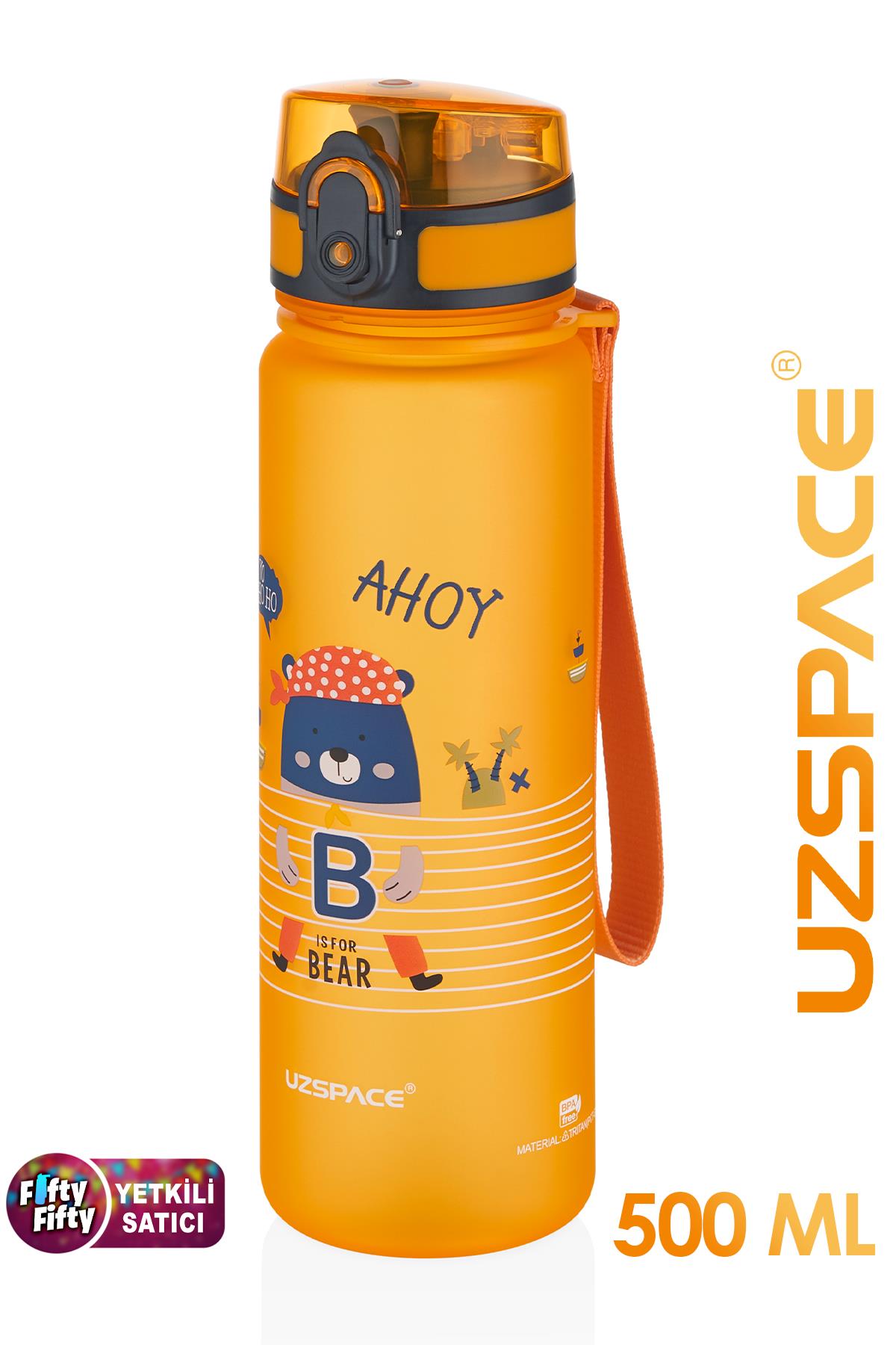 Uzspace Figürlü 500 ml Tritan Çocuk Su Matarası 