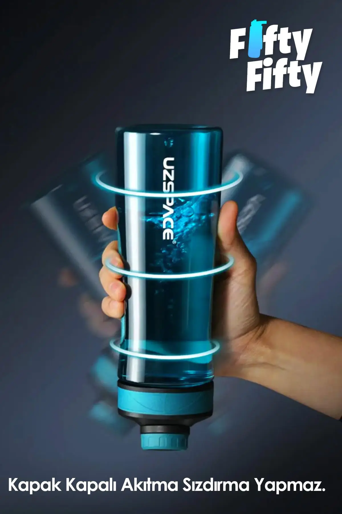 Uzspace Manyetik Kapaklı 700ml Silikon Gövde Tritan Su Matarası 