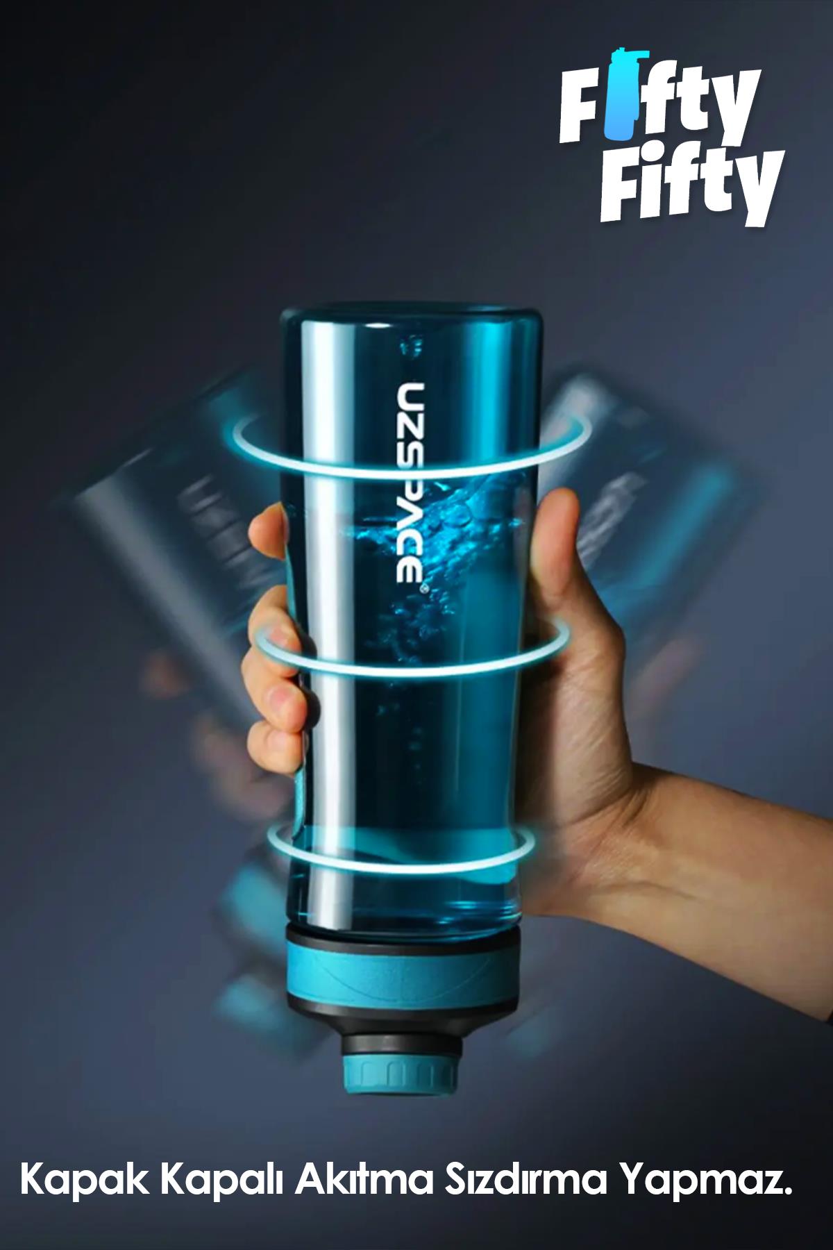 Uzspace Manyetik Kapaklı 700ml Silikon Gövde Tritan Su Matarası 