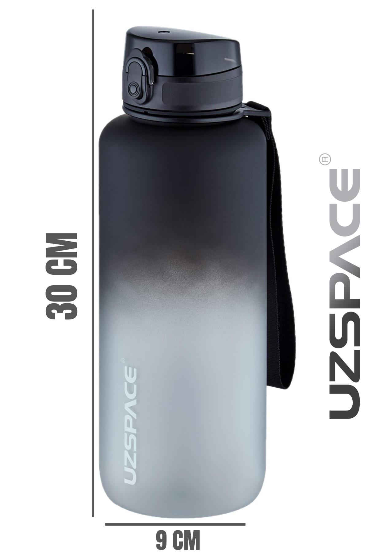 Uzspace Motivasyon Matarası 1500 ml MEGA BÜYÜK BOY Çift Renk 8 Farklı Renk 