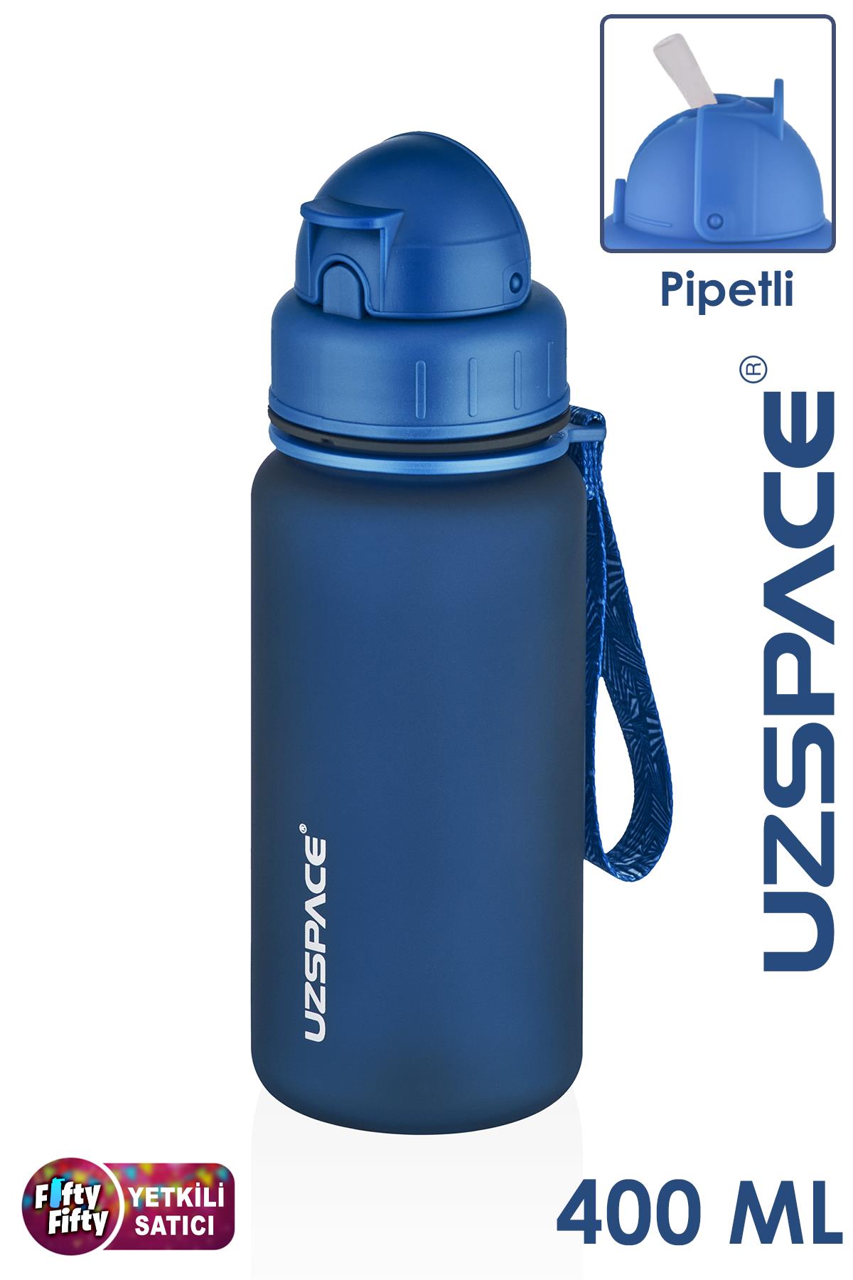 Uzspace Pipetli 400 ml Tritan Çocuk Su Matarası FiftyFifty