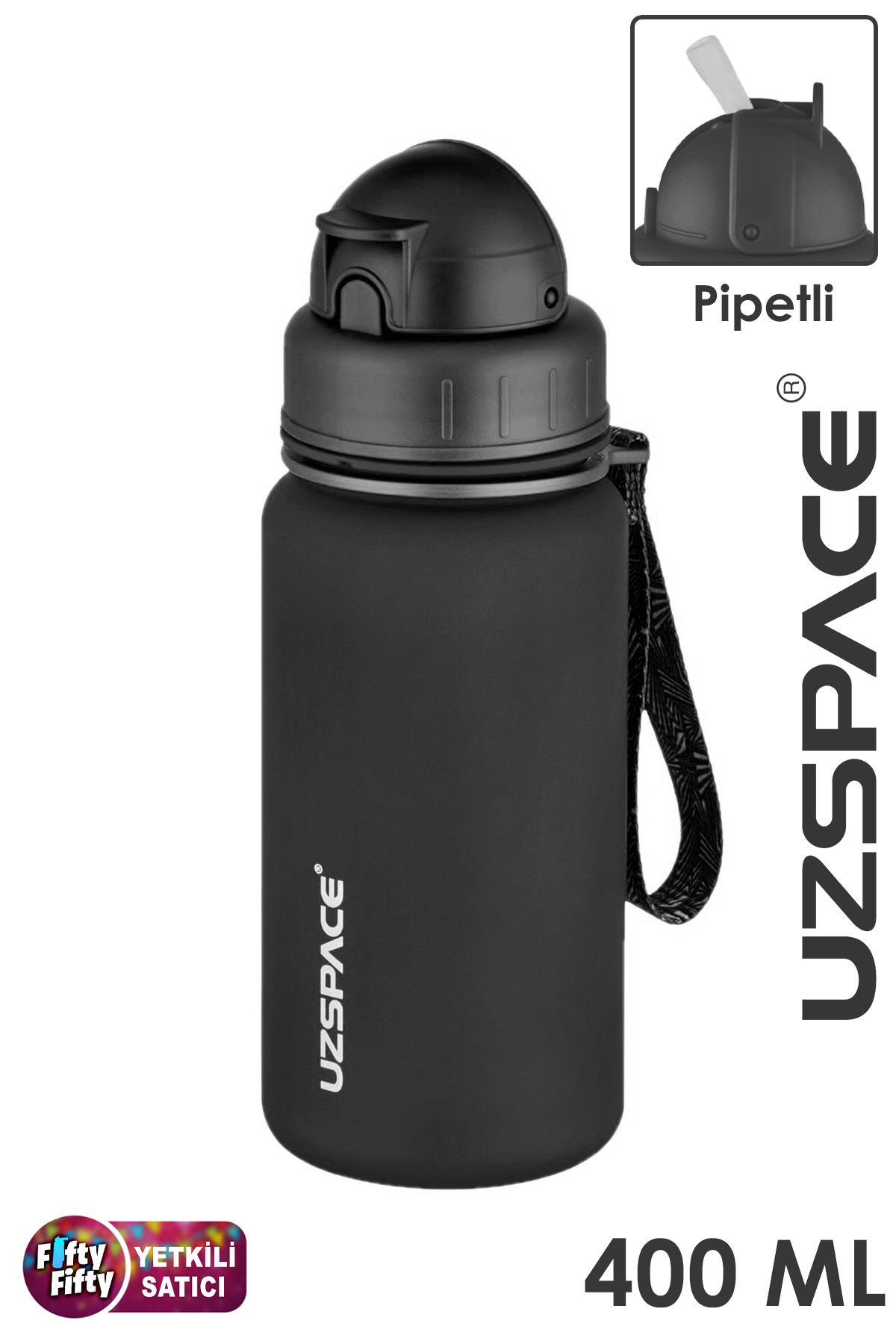 Uzspace Pipetli 400 ml Tritan Çocuk Su Matarası FiftyFifty