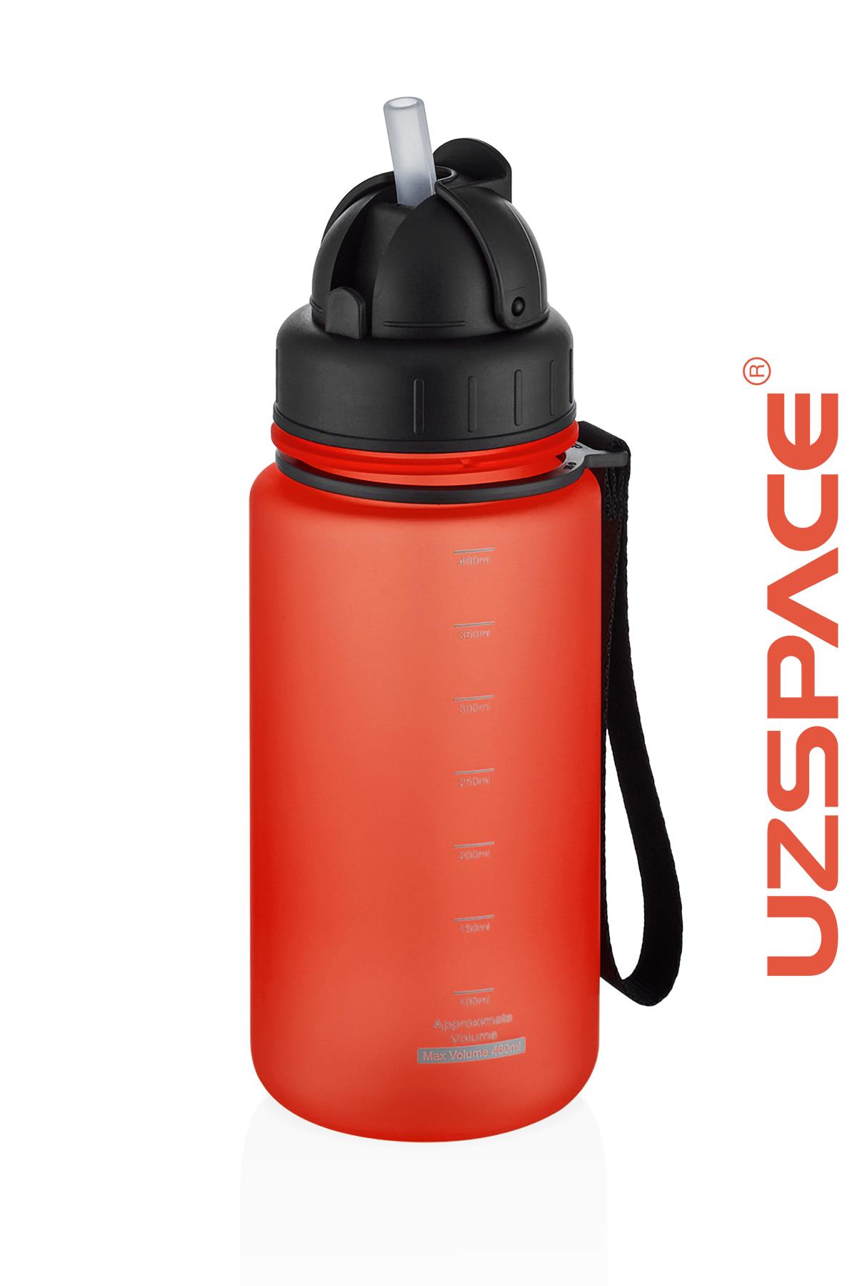 Uzspace Pipetli 400 ml Tritan Çocuk Su Matarası FiftyFifty