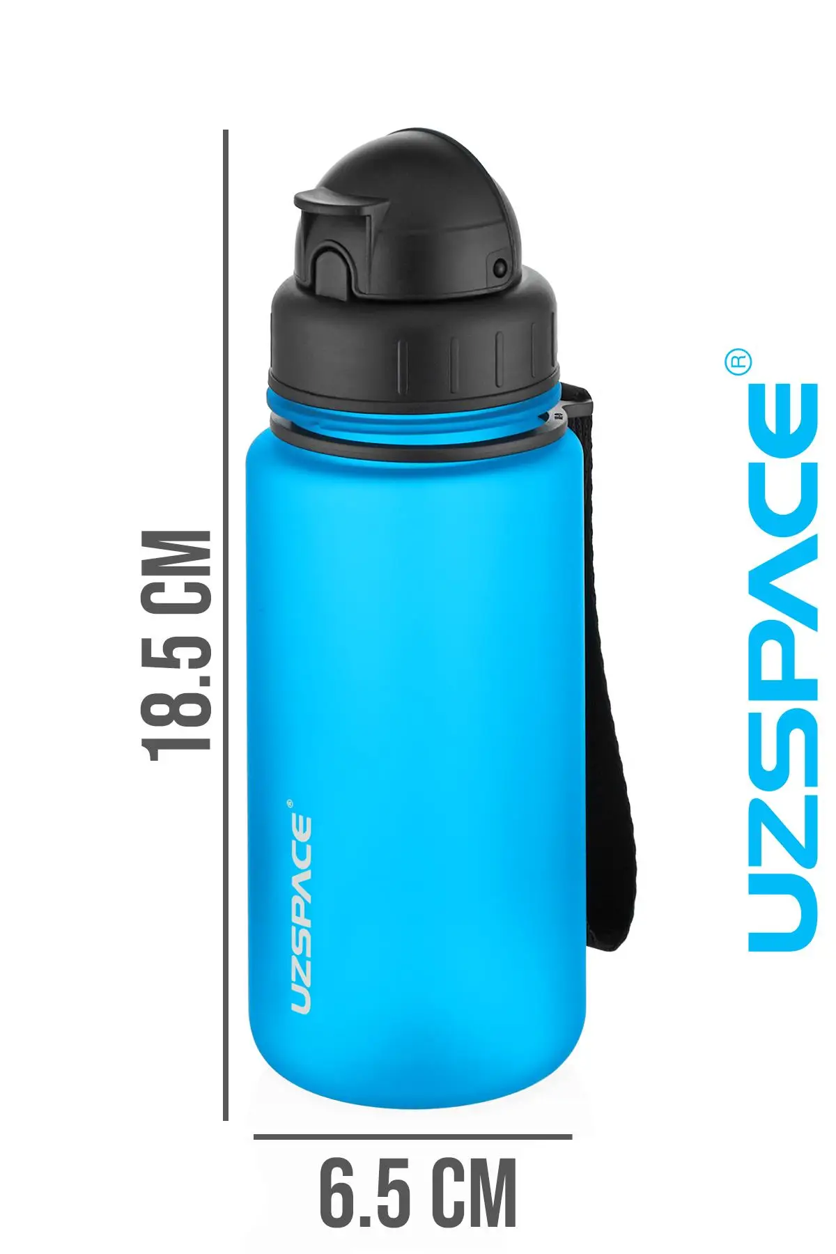 Uzspace Pipetli 400 ml Tritan Çocuk Su Matarası FiftyFifty