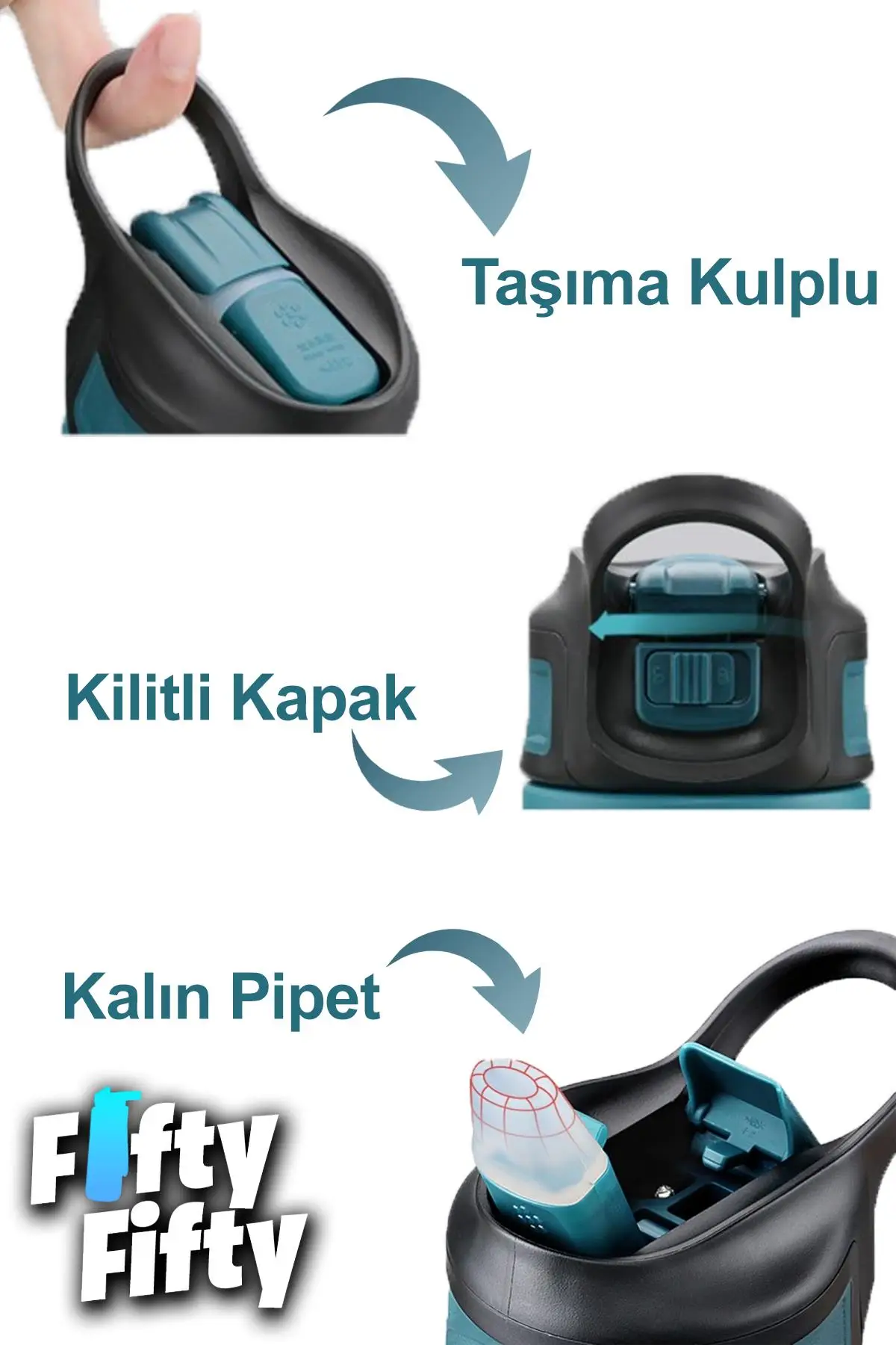 Uzspace Pipetli Çelik Termos 520 ml 4 farklı renk 12 saate kadar yalıtım