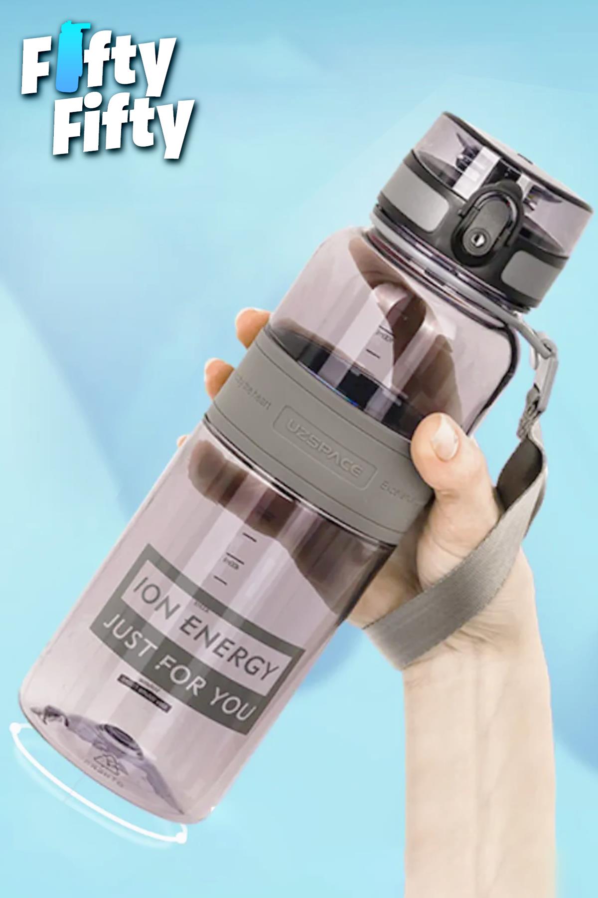 Uzspace Tritan Su Matarası 1000ml 1 Litre Büyük Boy Yenilenen Renkler 